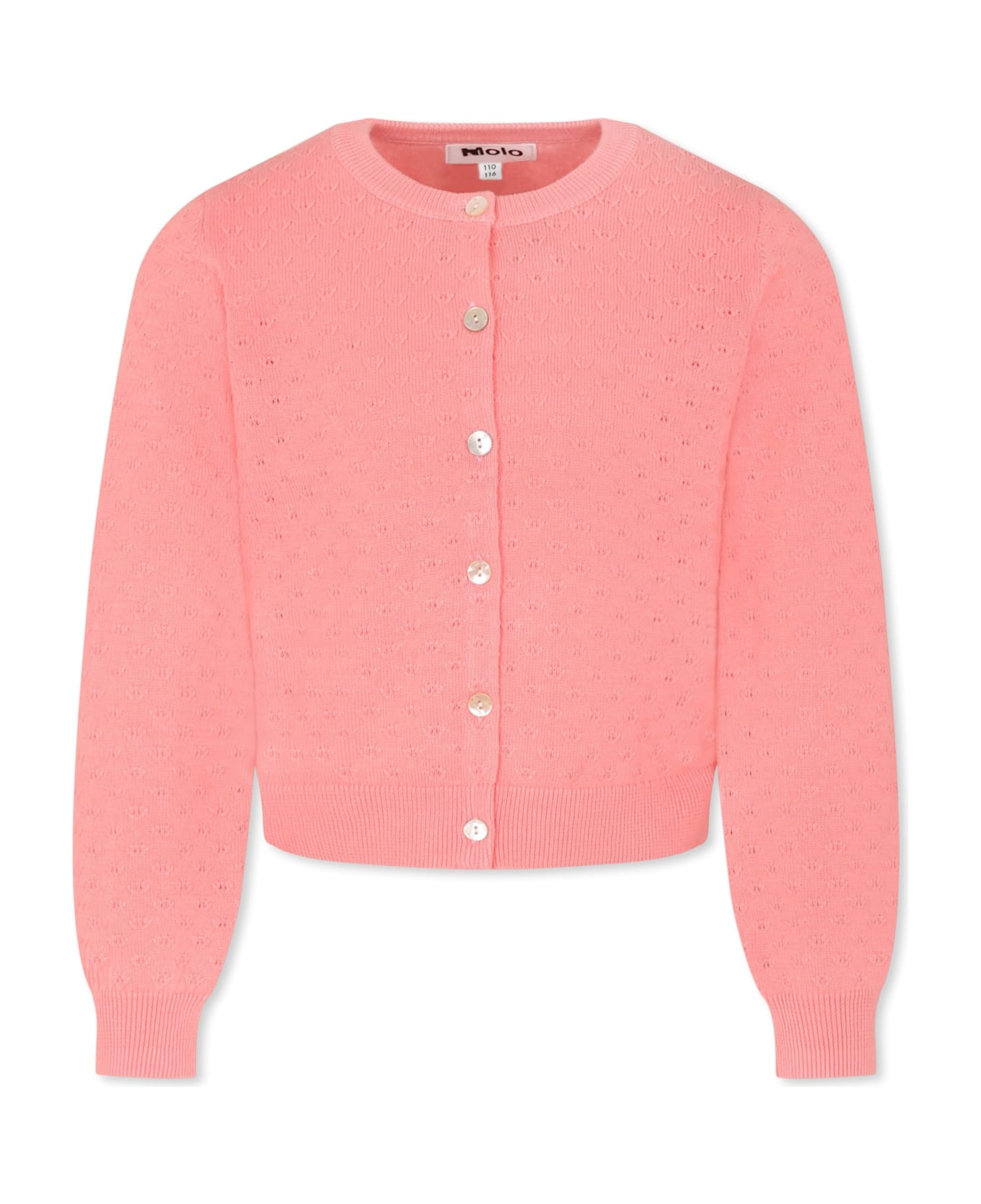 Molo Pink Cardigan For Girl - Pink