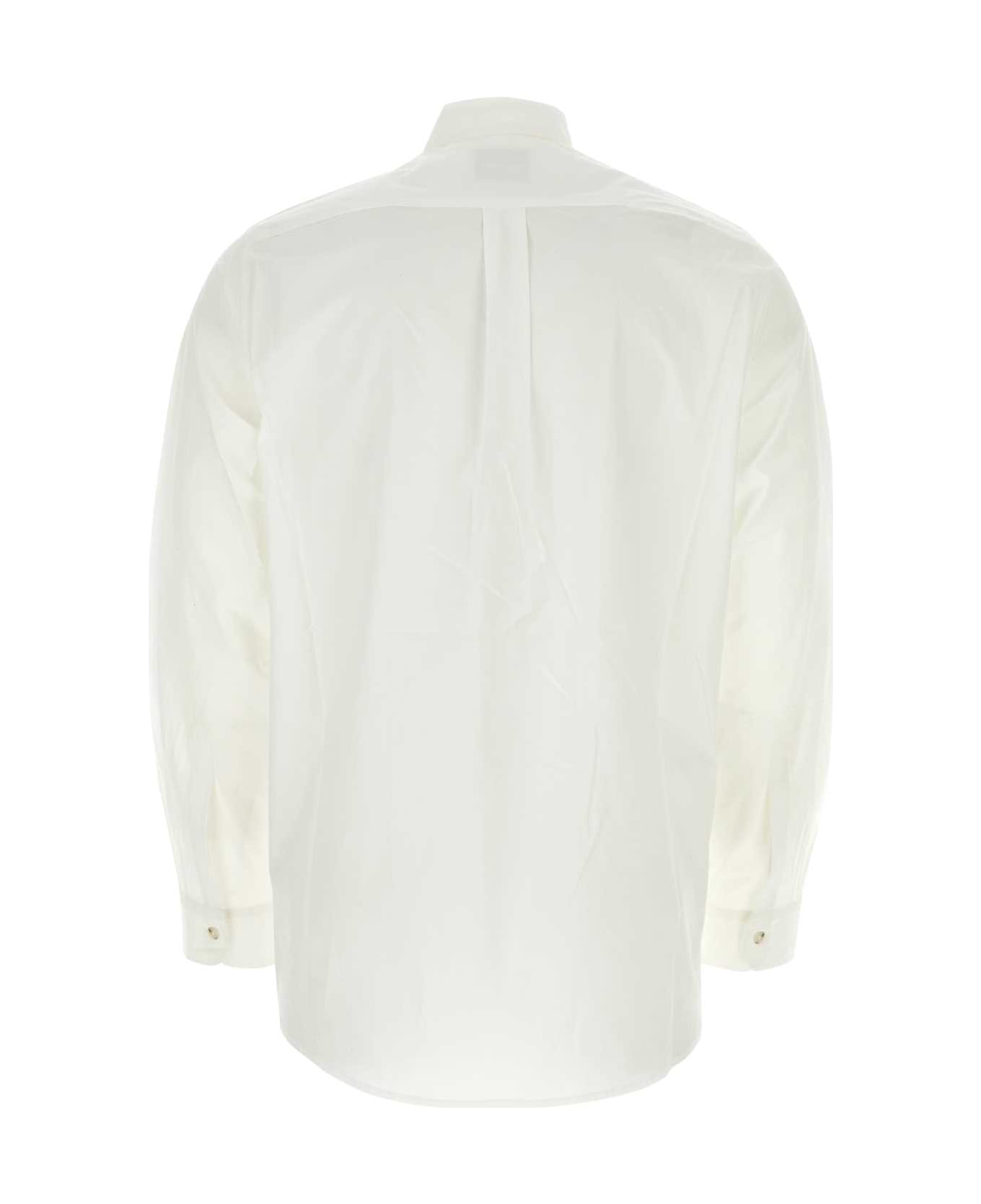 Nanushka White Poplin Kabel Shirt - WHITE