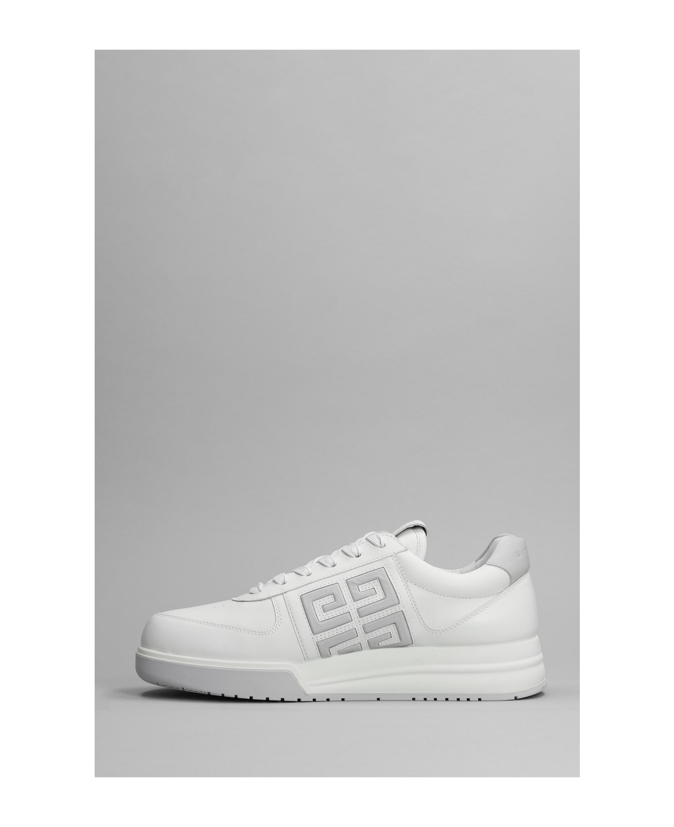 Givenchy G4 Low Sneakers In White Leather - white