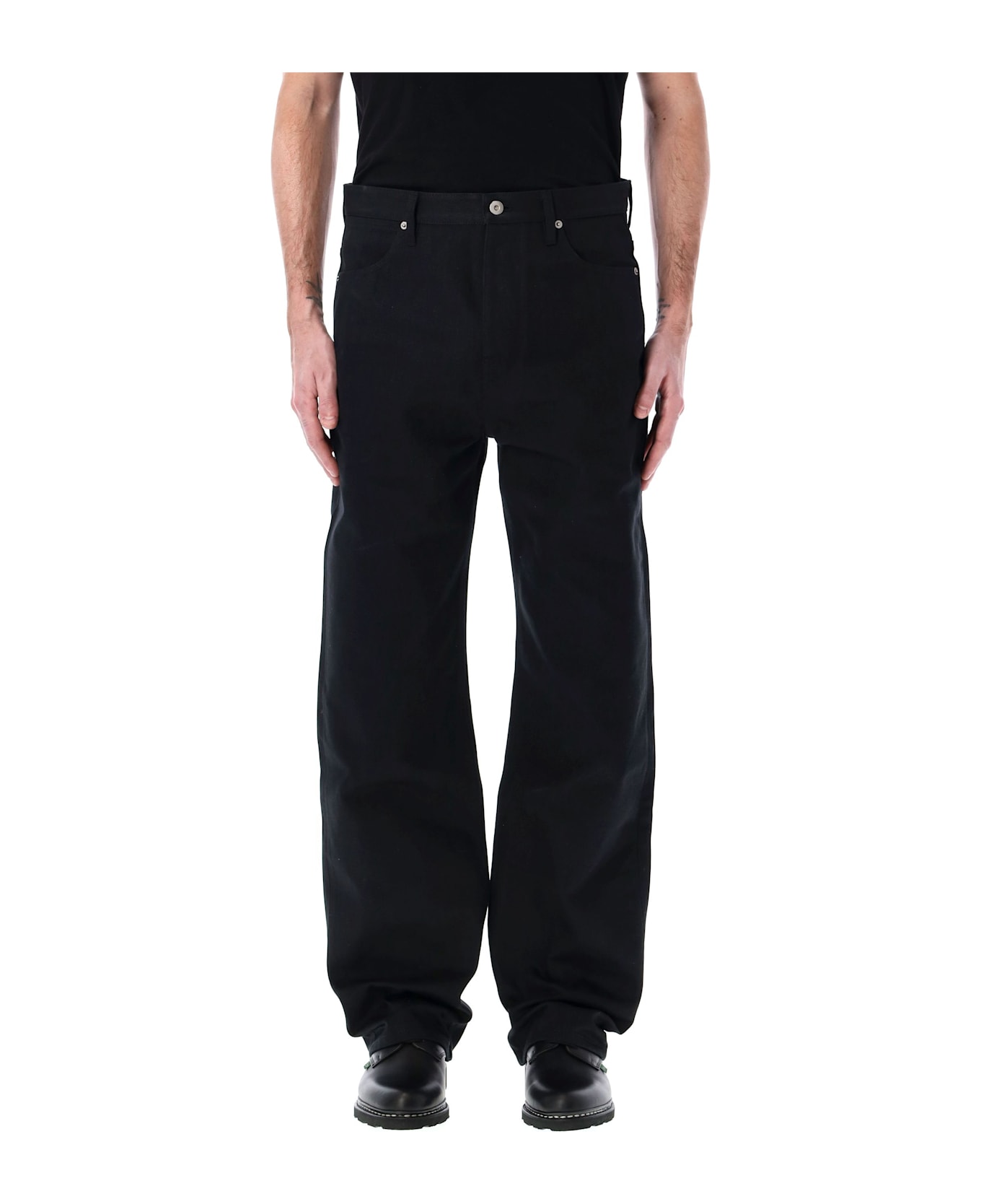 Jil Sander Loose Denim Pants - BLACK