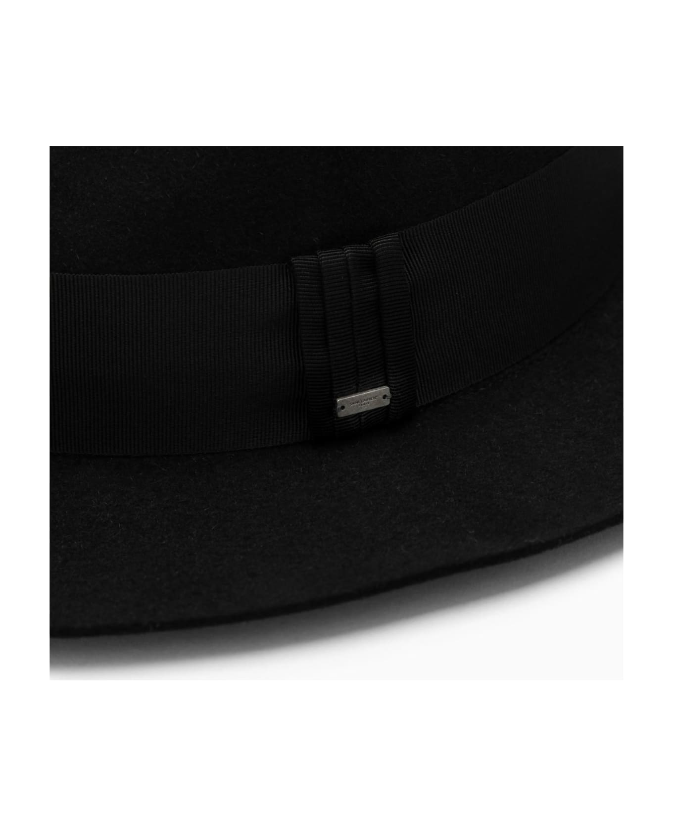 Saint Laurent Black Felt Hat - BLACK 帽子