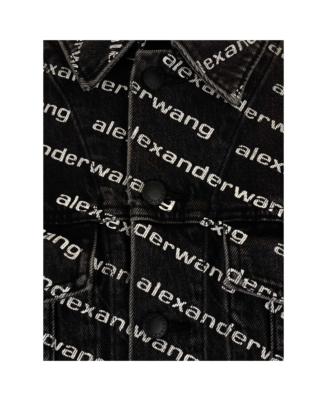 Alexander Wang Monogram Denim Jacket - BLACK