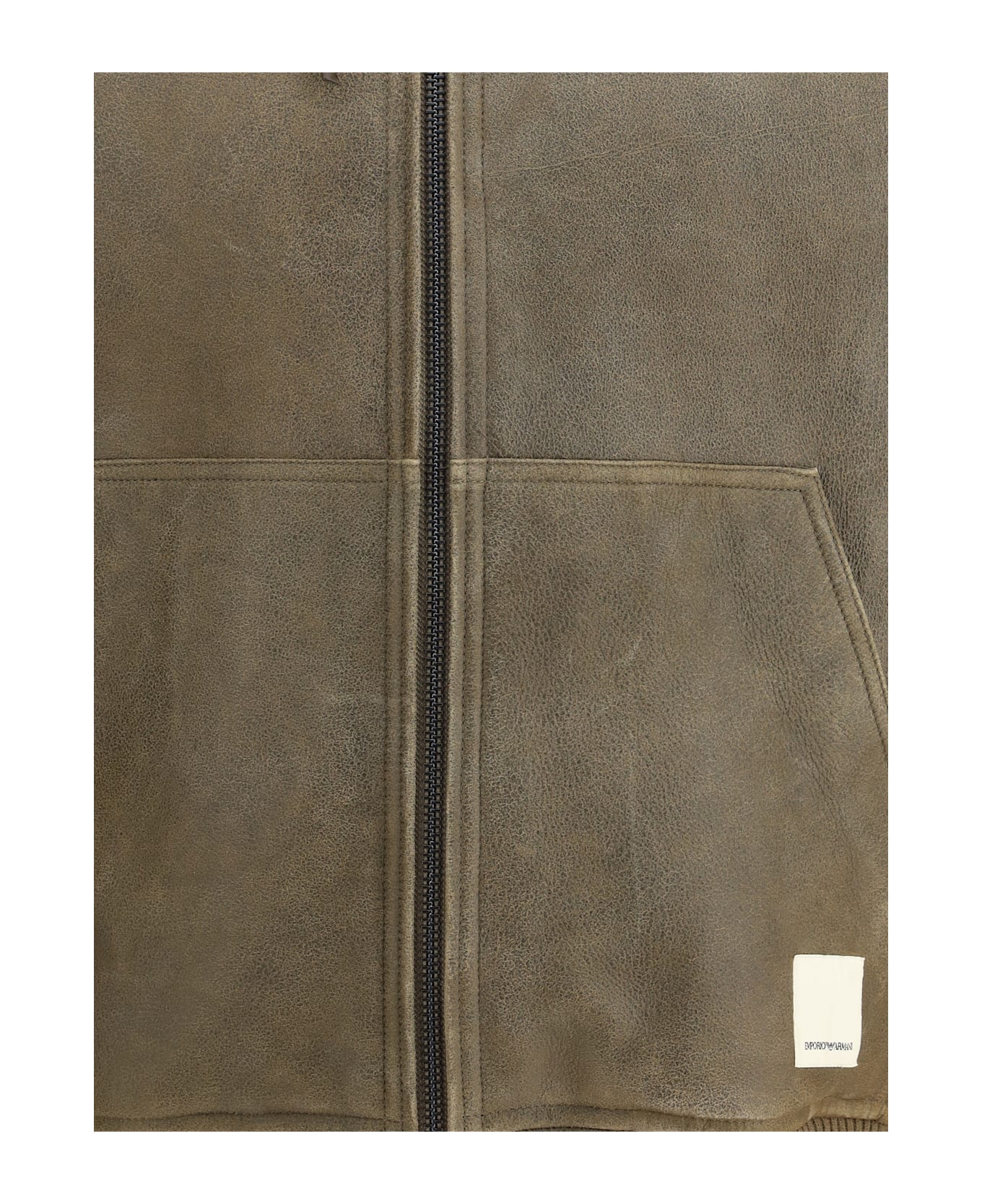 Emporio Armani Leather Bomber Jacket