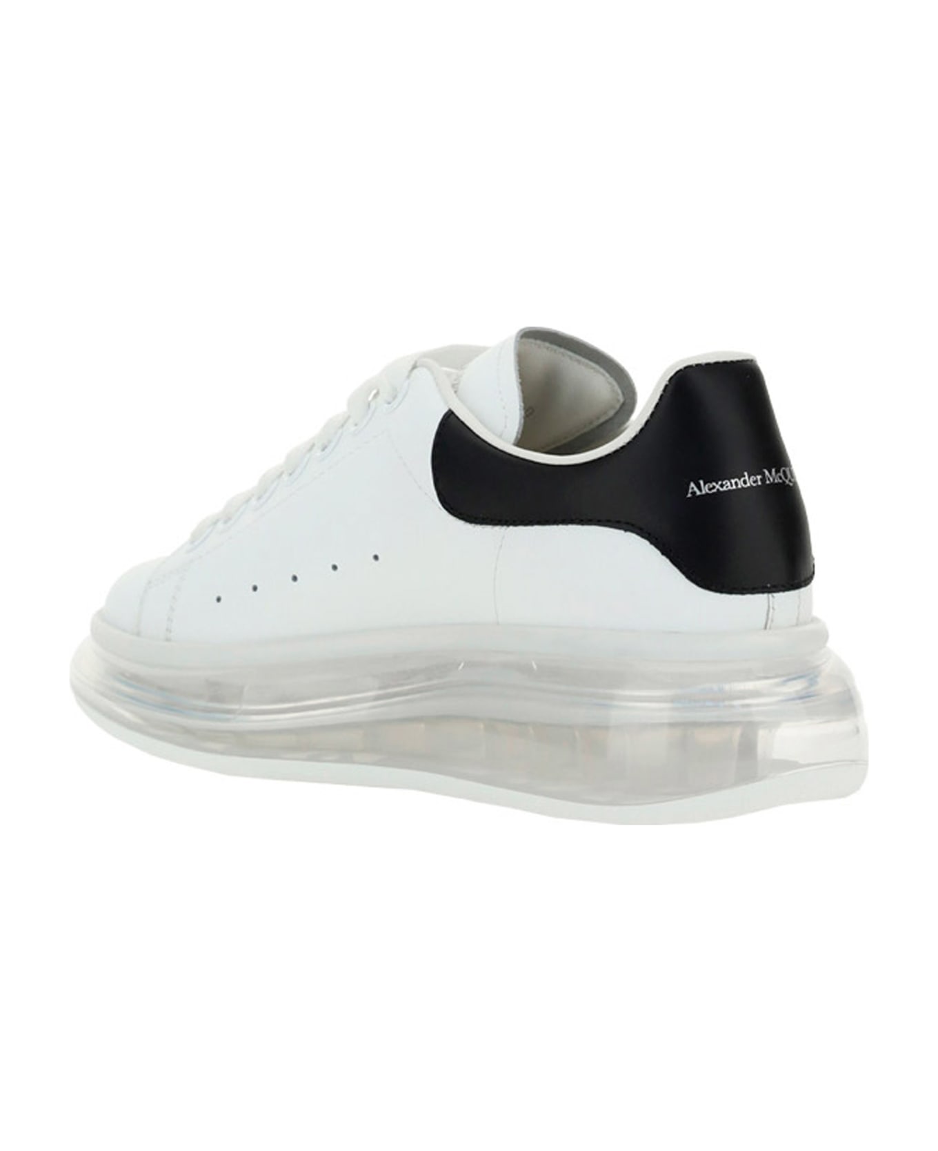 Alexander McQueen Oversize Leather Sneakers - White - Black