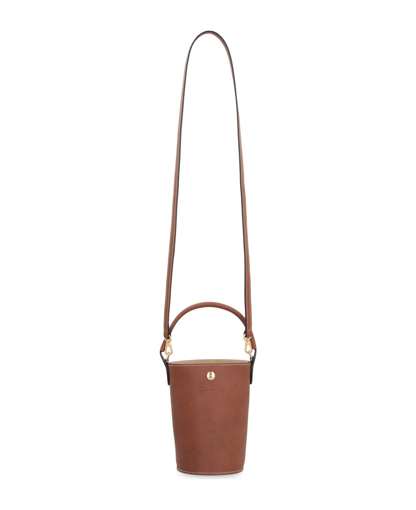 Longchamp Xs ?pure Leather Bucket Bag - Marrone