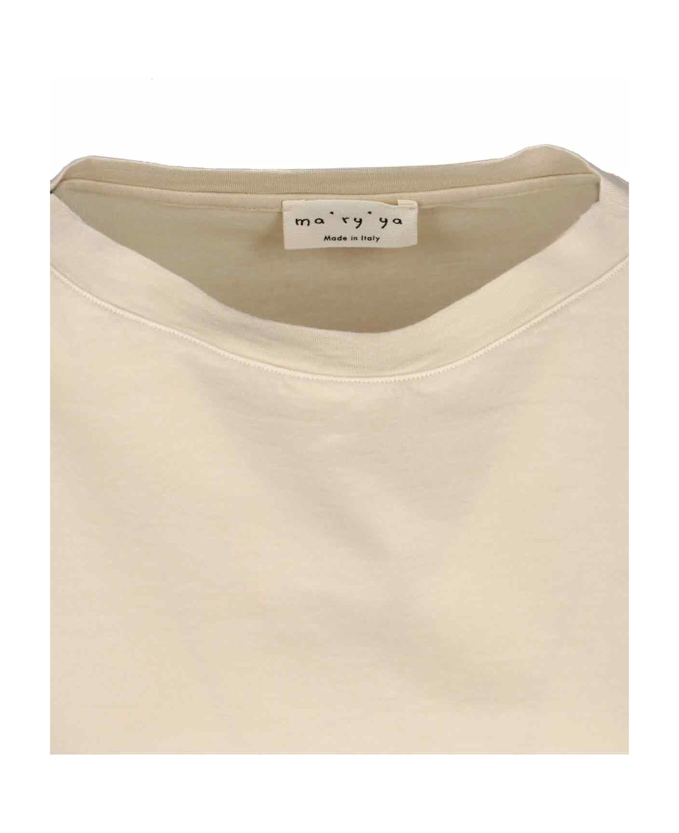 Ma
ry
ya Round Neckline T-shirt - Beige
