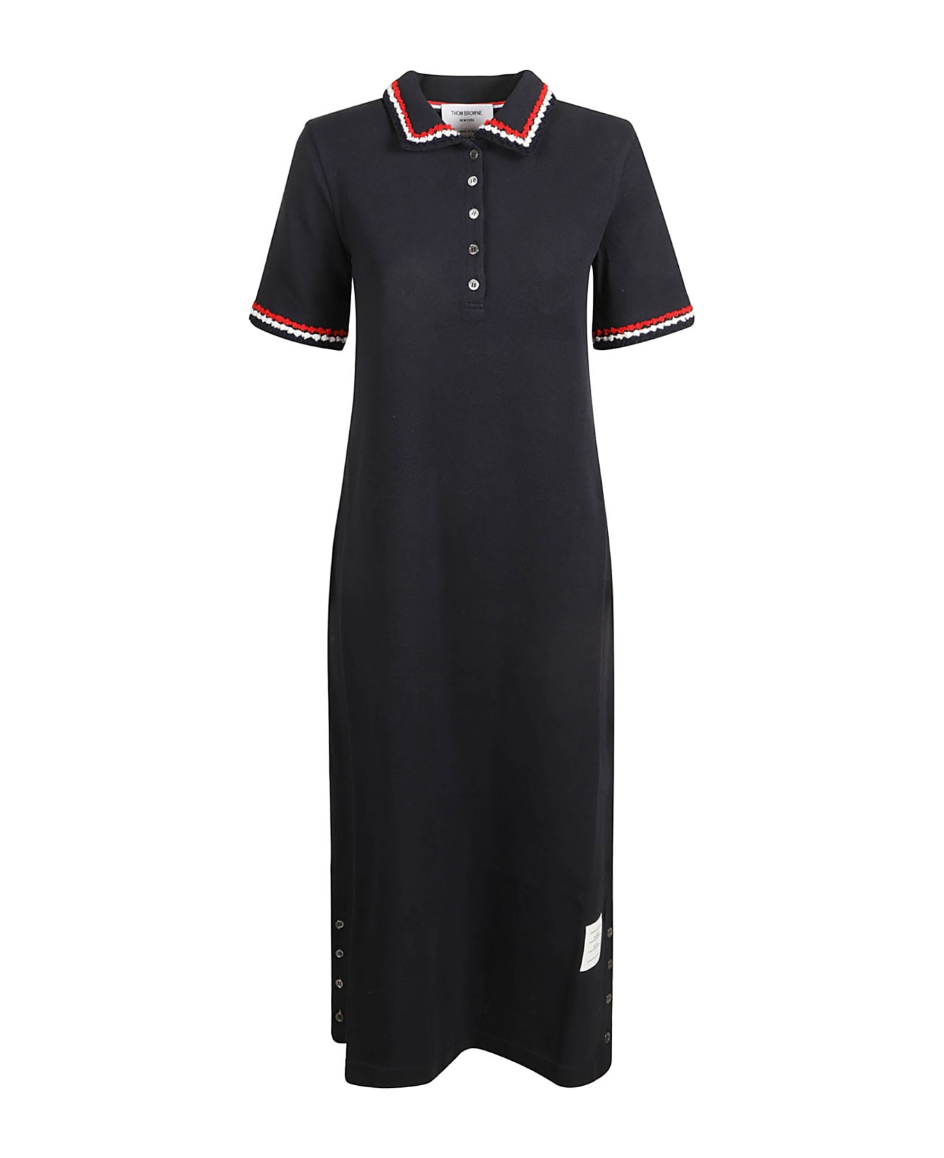 Thom Browne Calf Length Polo Dress - Navy