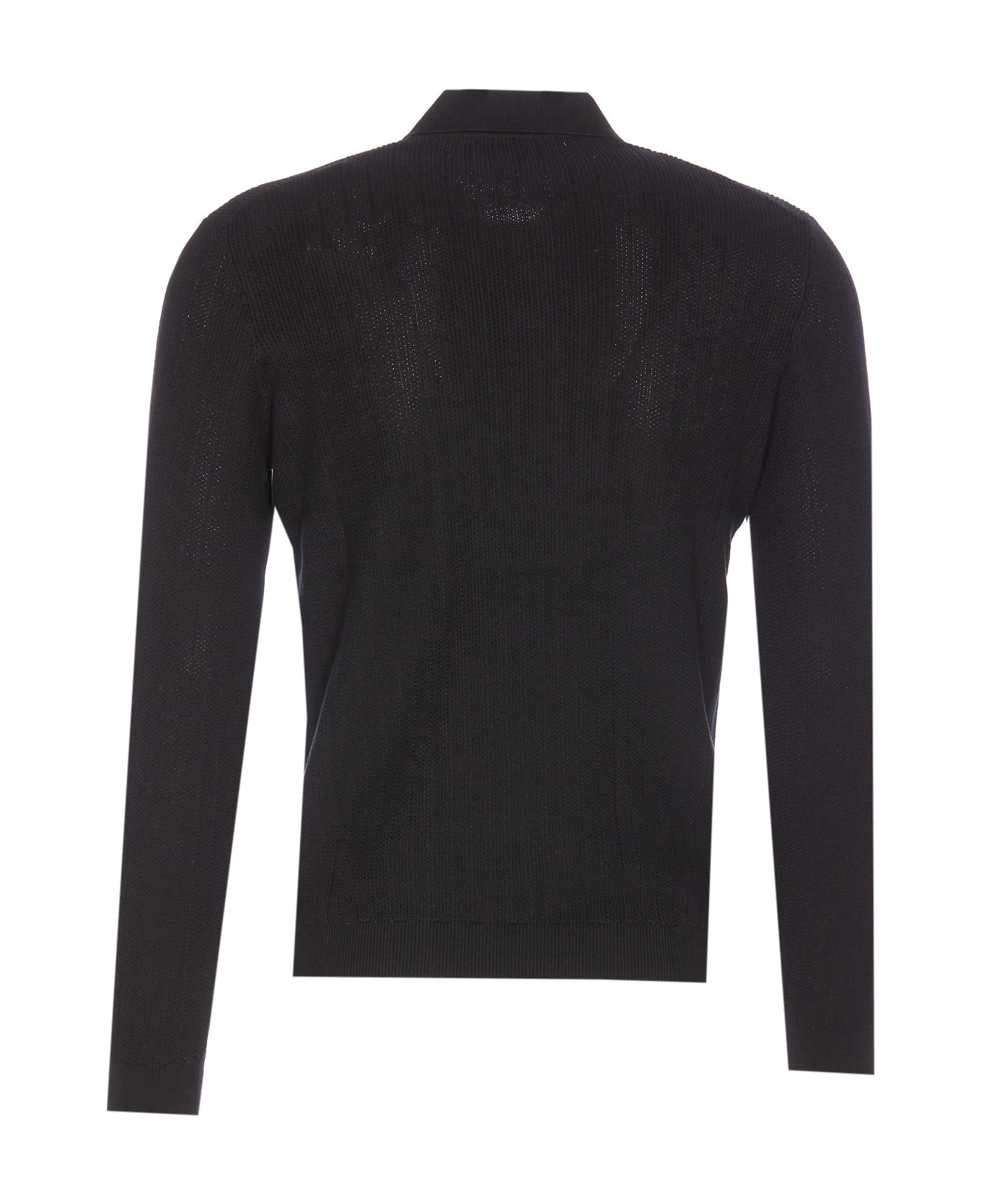 Brunello Cucinelli Long Sleeves Polo - Black