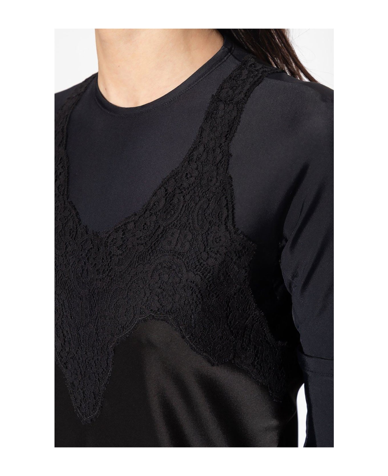 Balenciaga Satin Strappy Midi Dress - Black