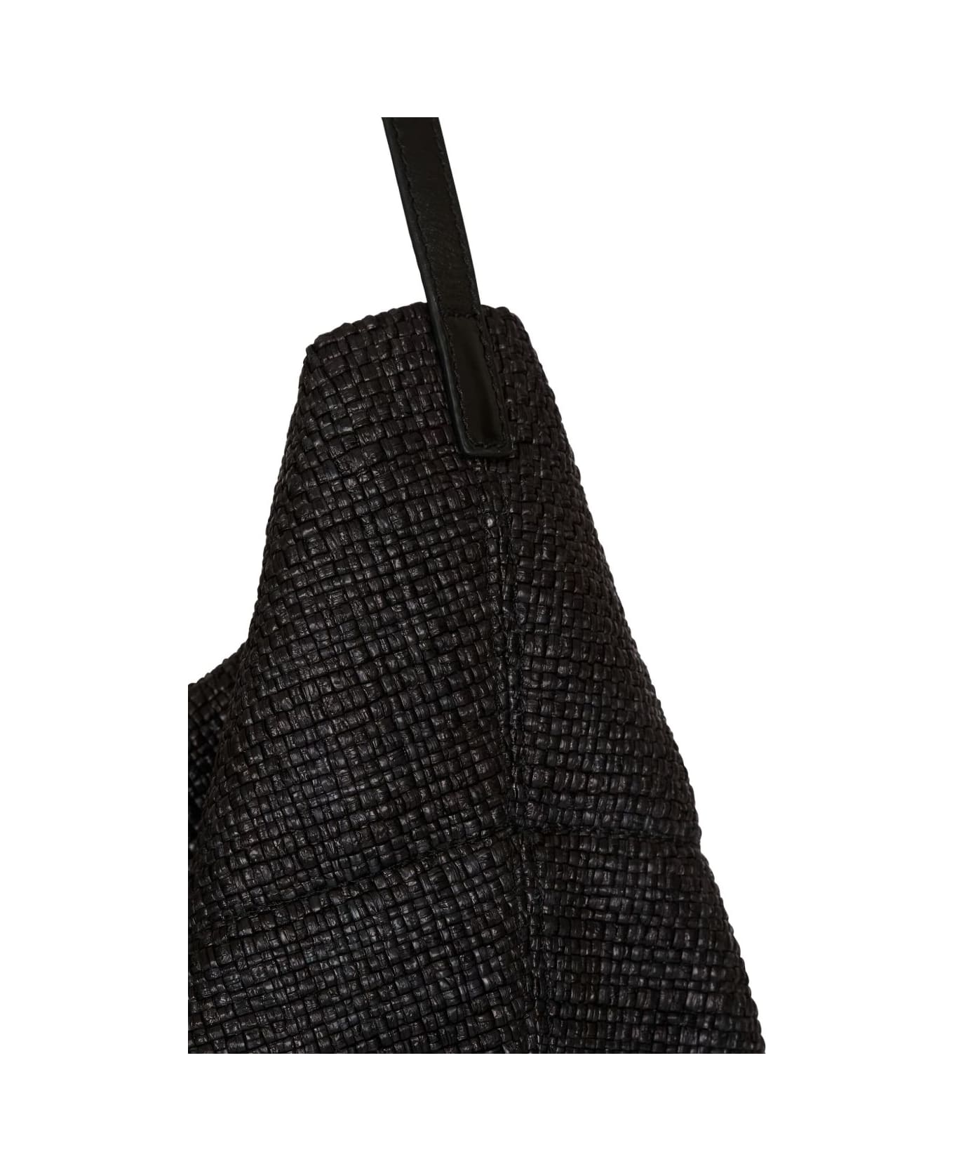 Balmain Track Rafia Tote - Black