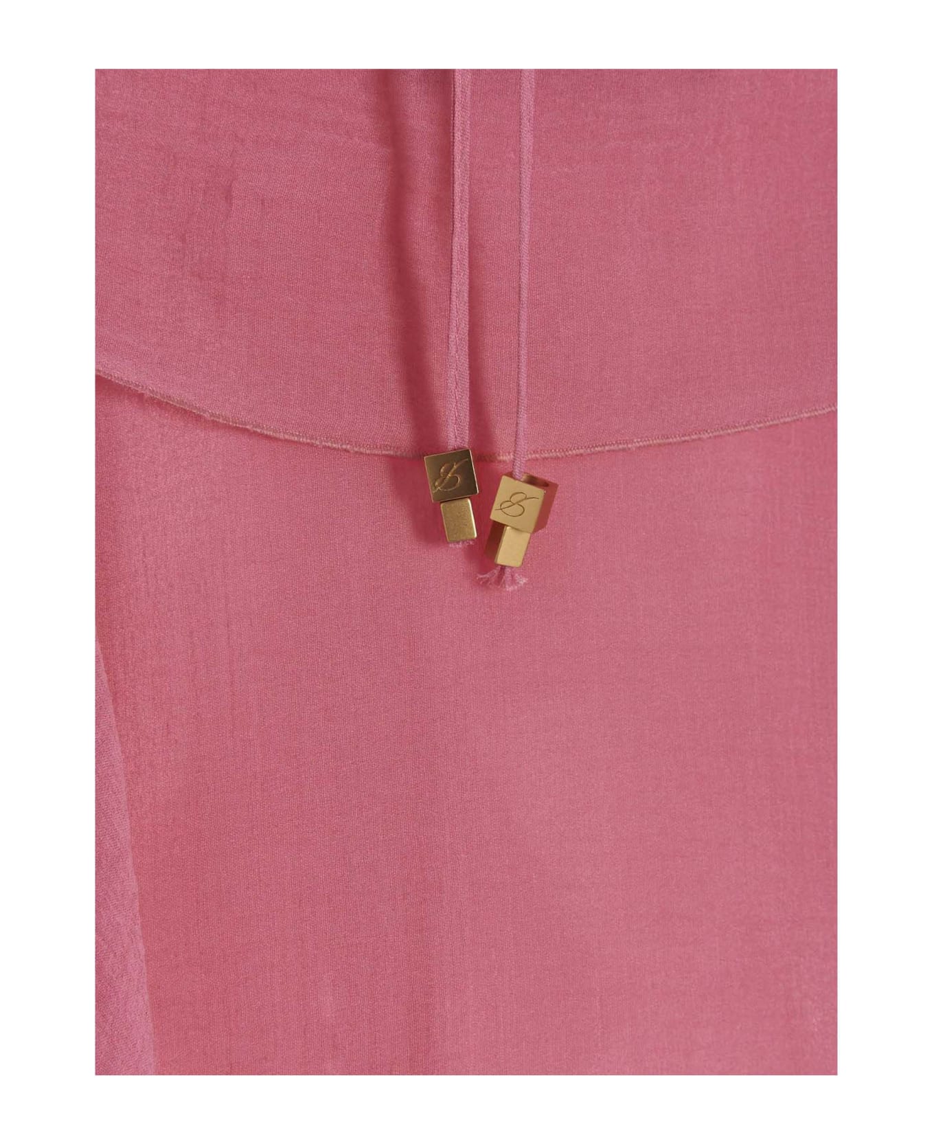 Blumarine Flounced Silk Dress - Pink