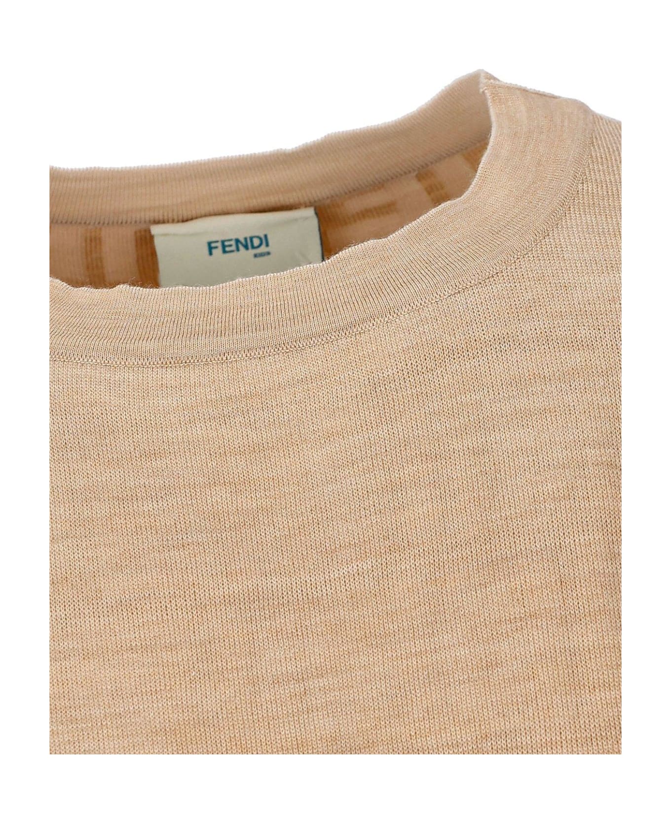 Fendi Melange Short-sleeved Dress - Buff ジャンプスーツ