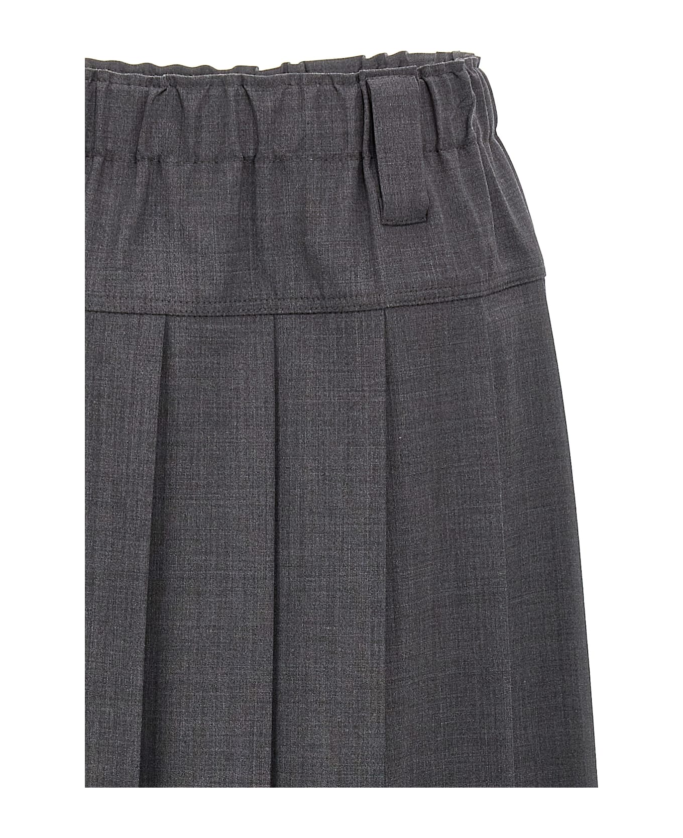 Brunello Cucinelli Pleated Skirt - Gray