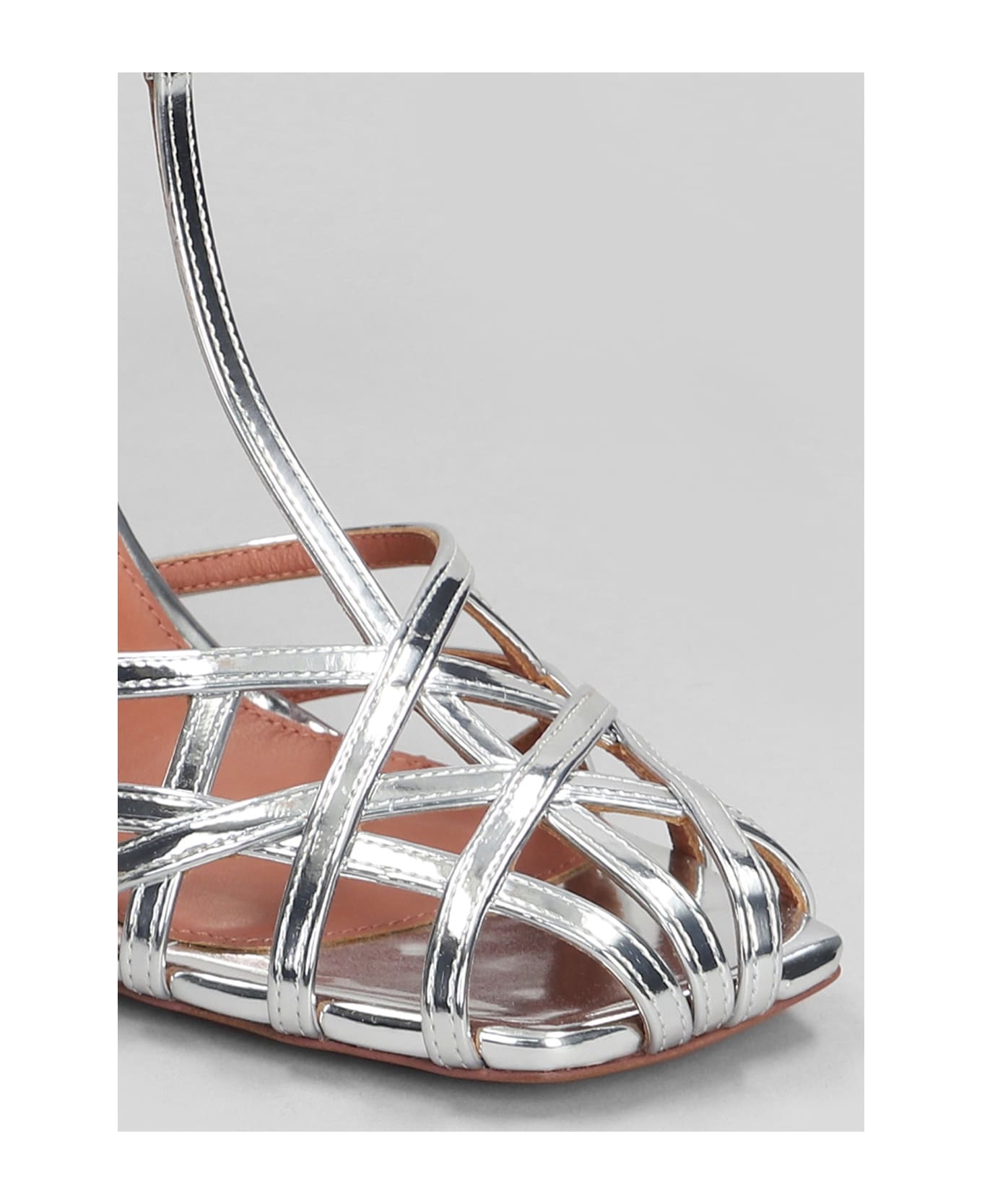 Aldo Castagna Lidia Sandals In Silver Leather - silver