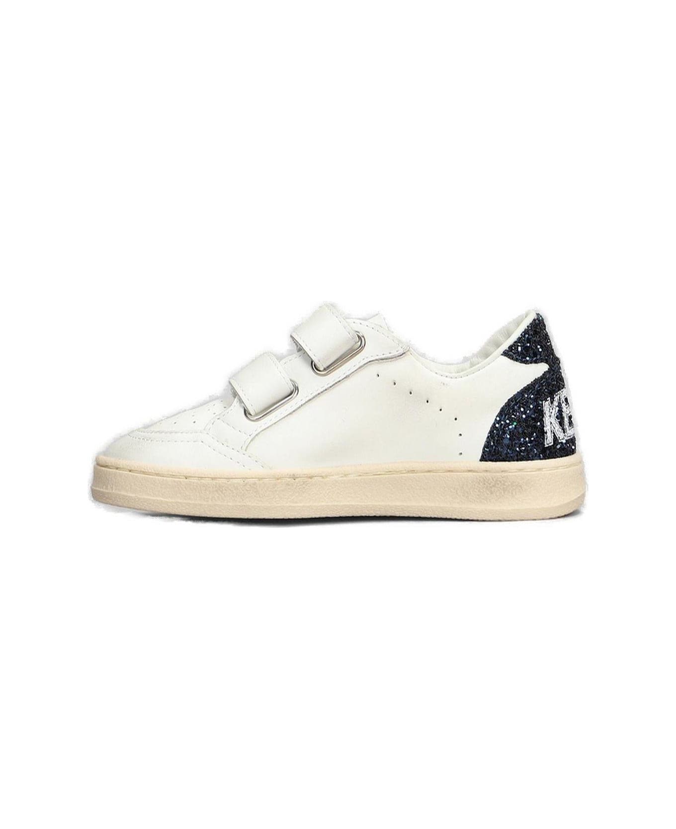 Golden Goose Ball Star Touch-strap Glittered Sneakers - WHITE