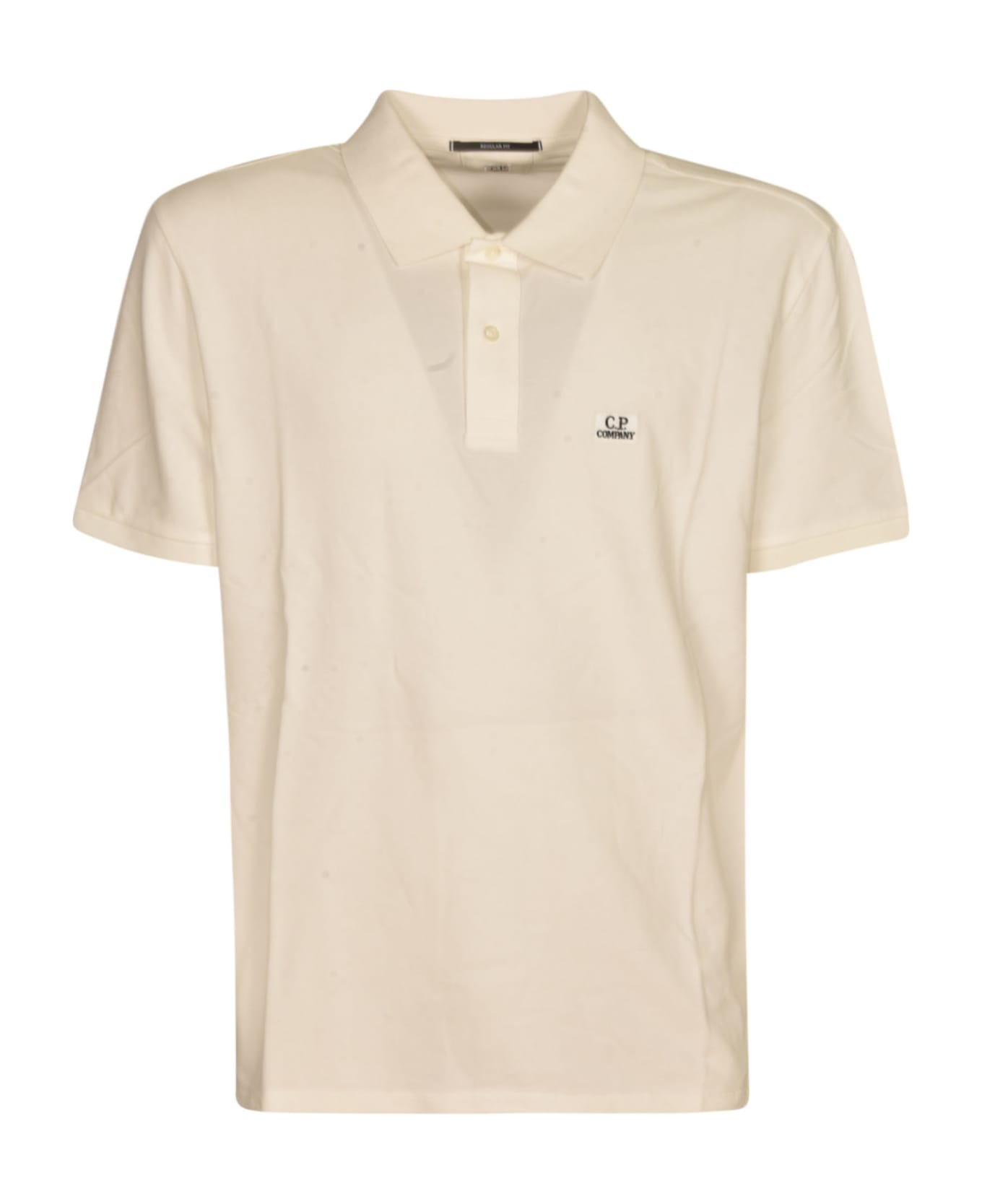 C.P. Company Logo Polo Shirt - GAUZE WHITE