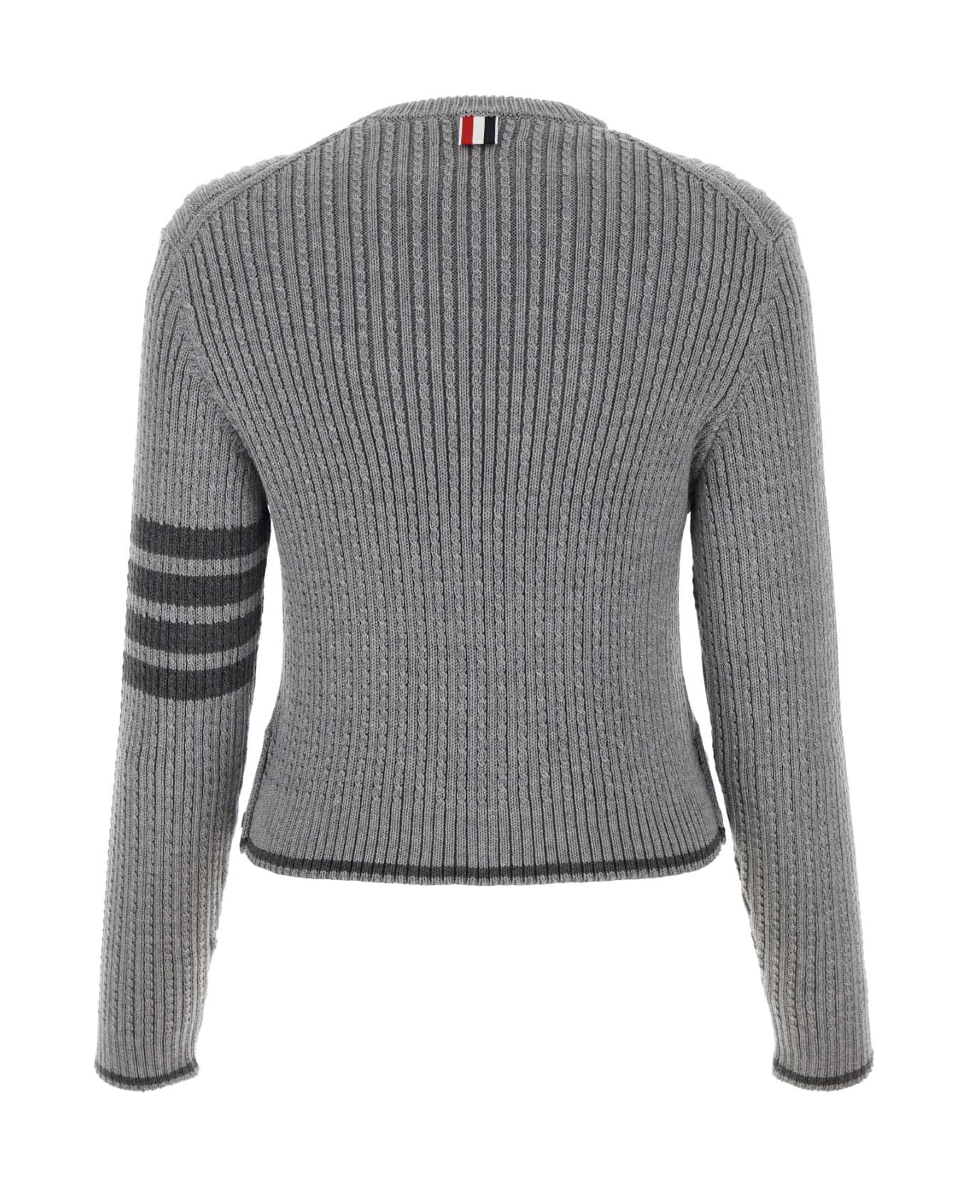 Thom Browne Grey Wool Sweater - LTGREY ニットウェア