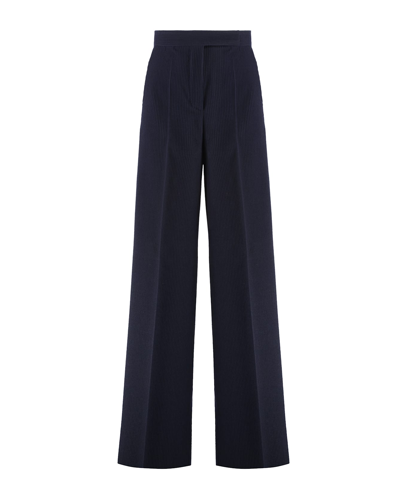 Max Mara Osol Virgin Wool Trousers - blue