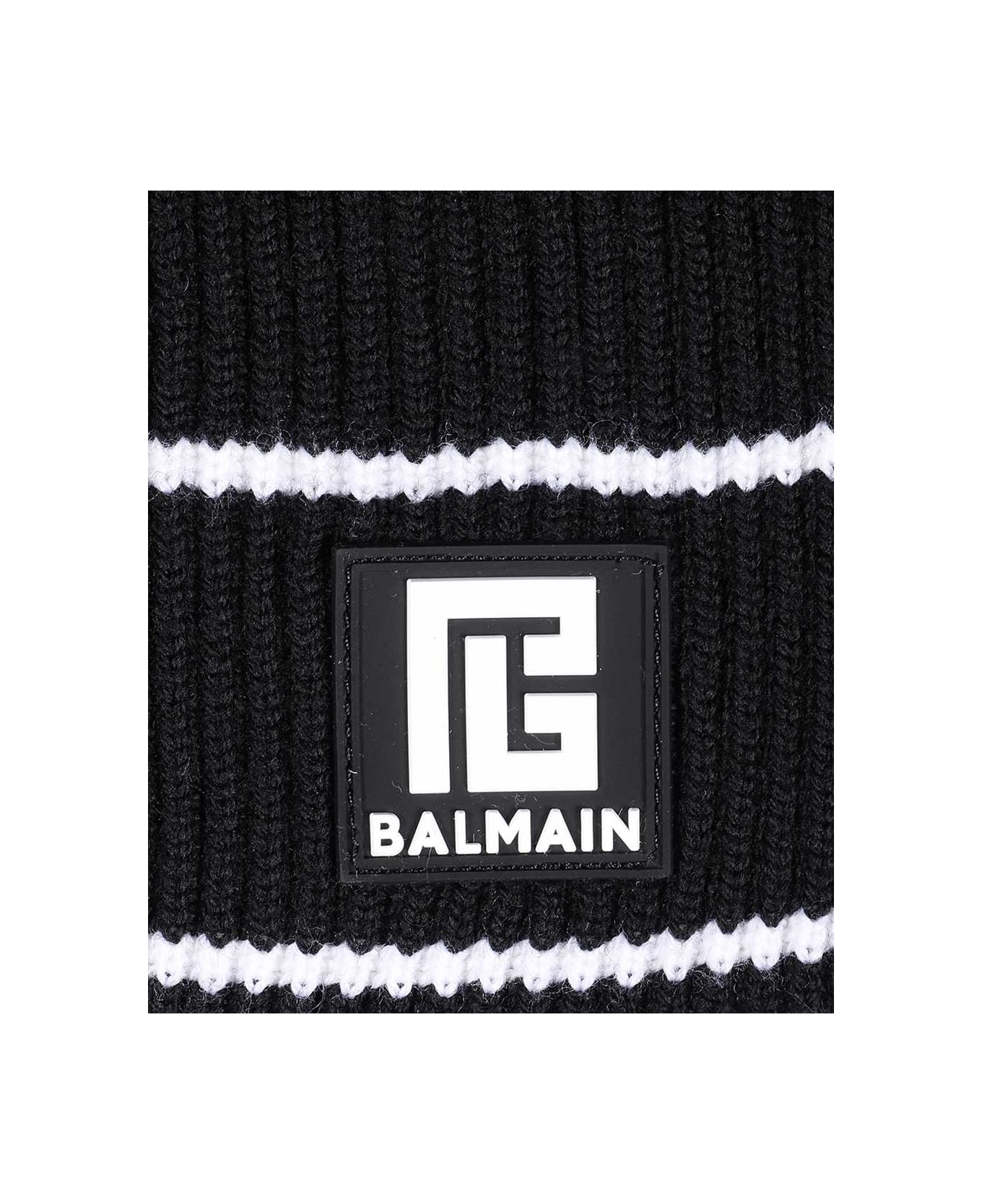 Balmain Logo Scarf - black