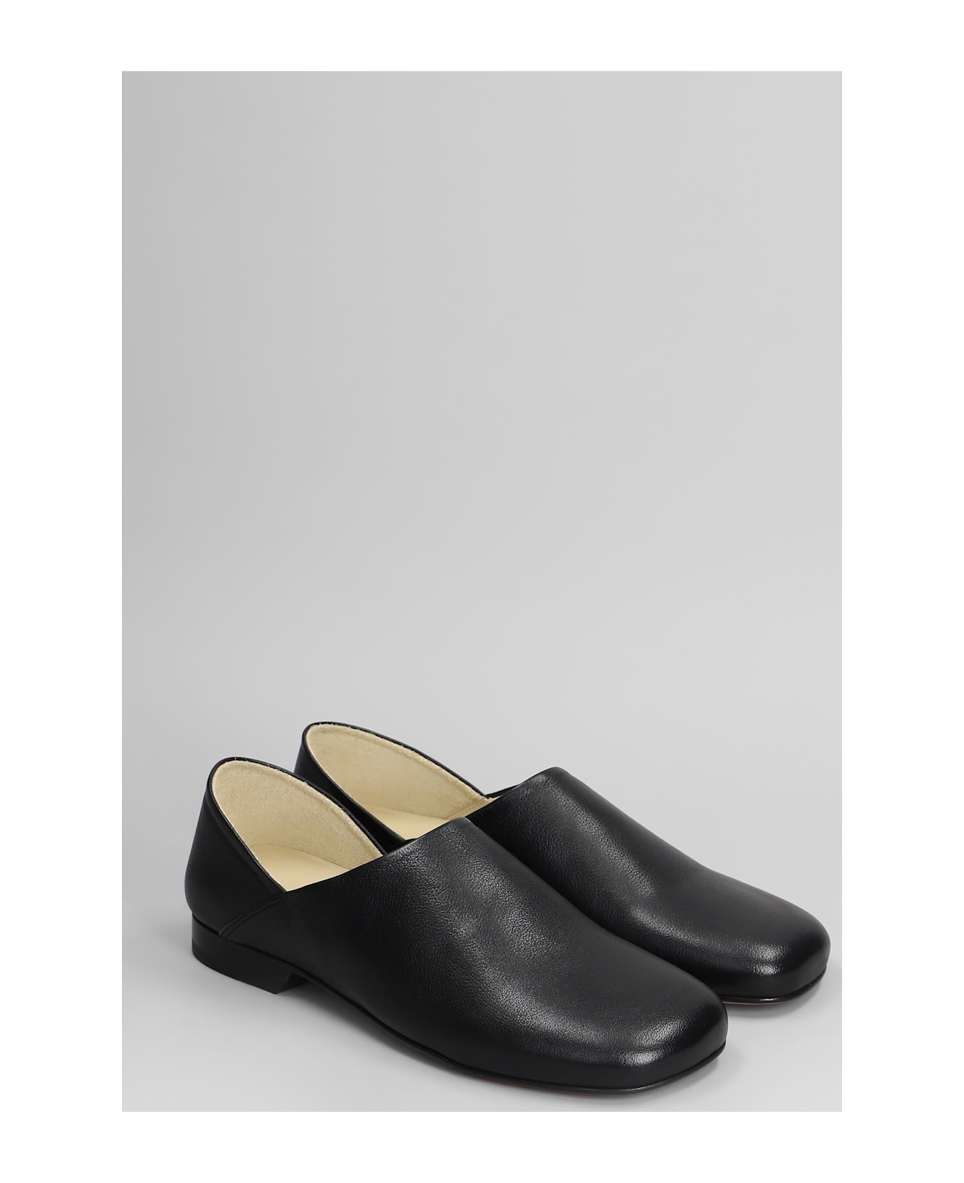 Lemaire Loafers In Black Leather - black