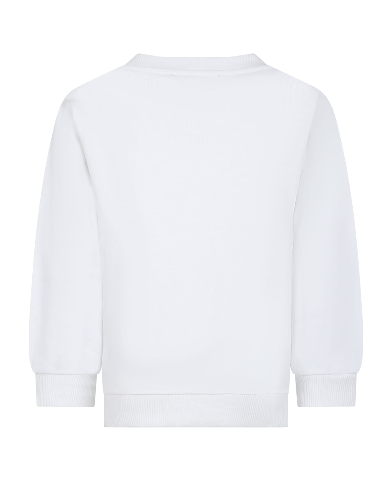 Balmain White Sweatshirt For Kids With Logo - White