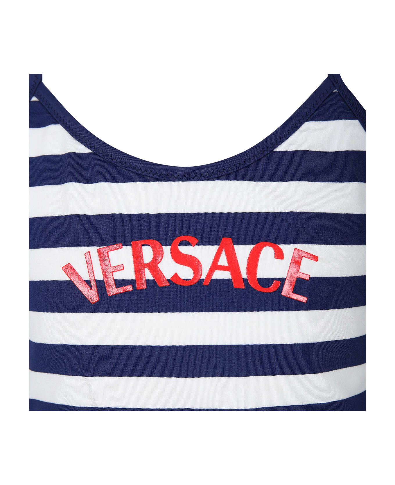 Versace Multicolor Bikini For Girl With Logo - Multicolor