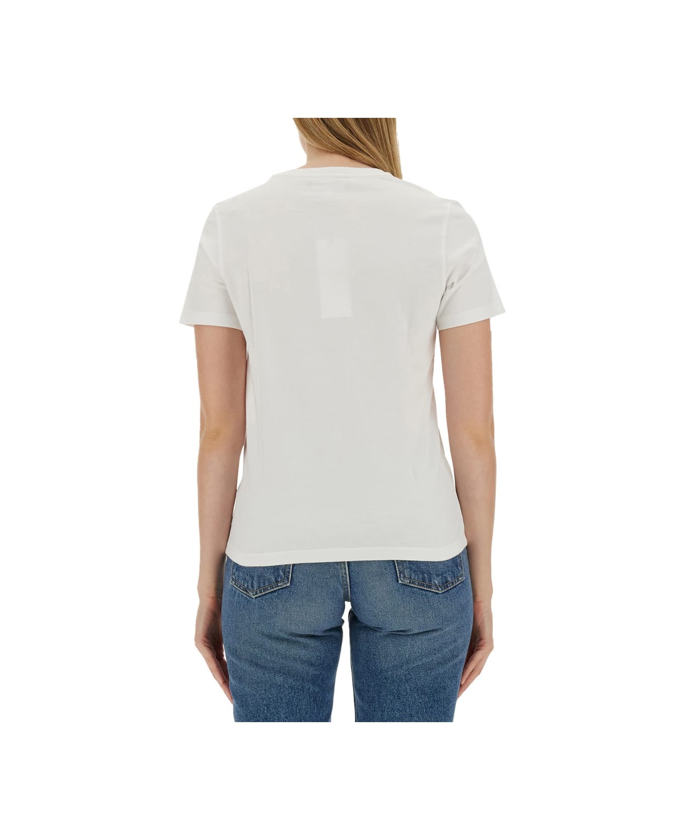 Maison Kitsuné T-shirt With Fox Patch - WHITE Tシャツ