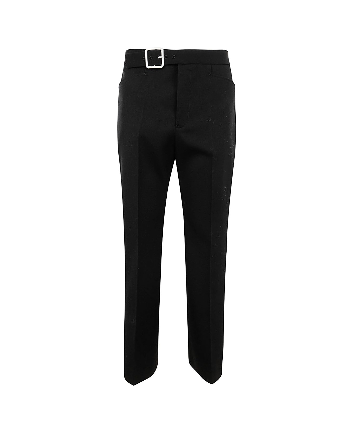Jil Sander Fitted Cropped Pant With Flared Hem - Black