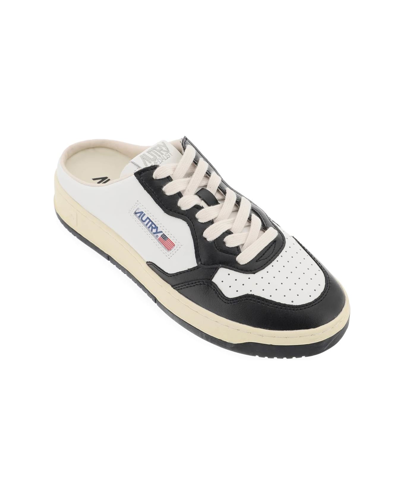 Autry Medalist Mule Low Sneakers - WHITE BLACK (White)