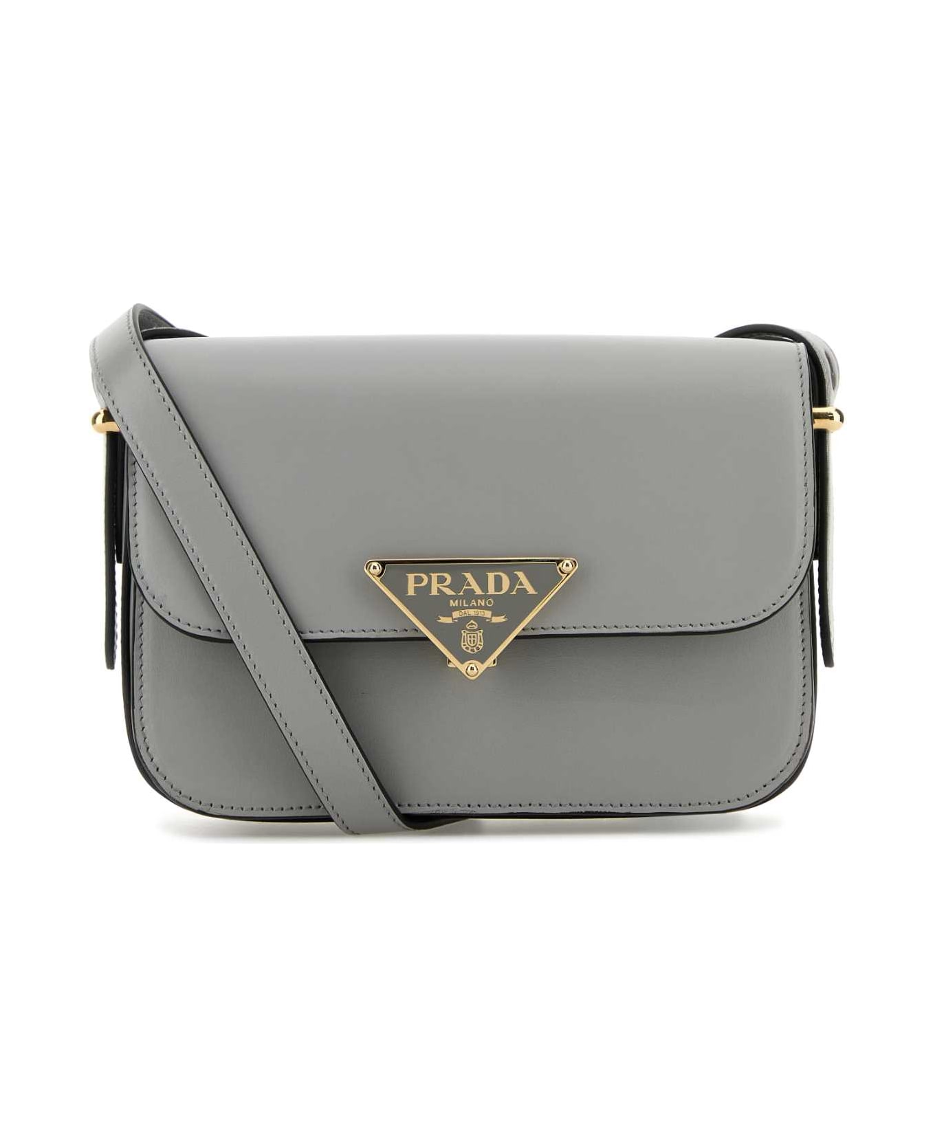 Prada Grey Leather Crossbody Bag - NUBEN