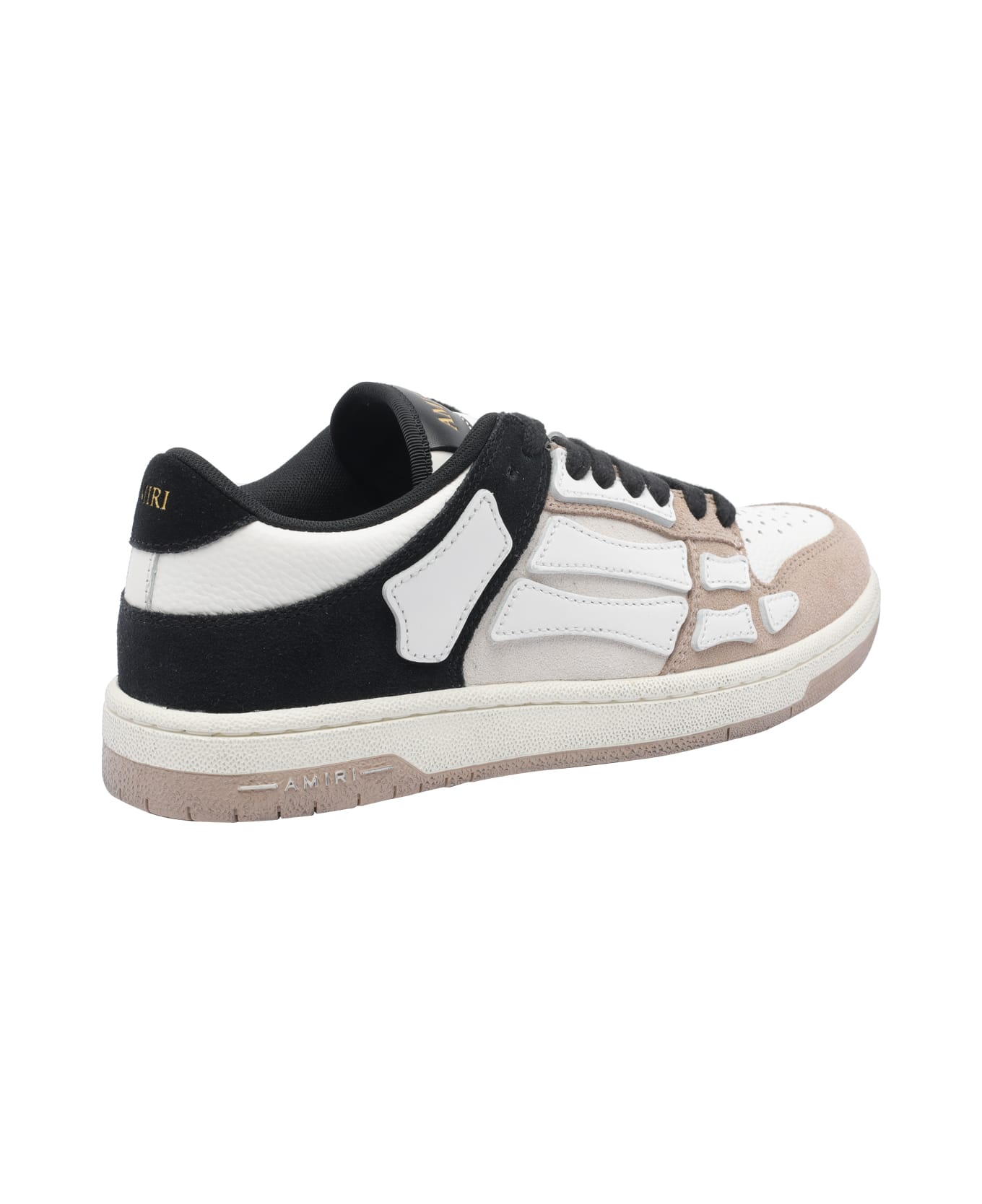 AMIRI Distressed Skel Sneakers - Beige