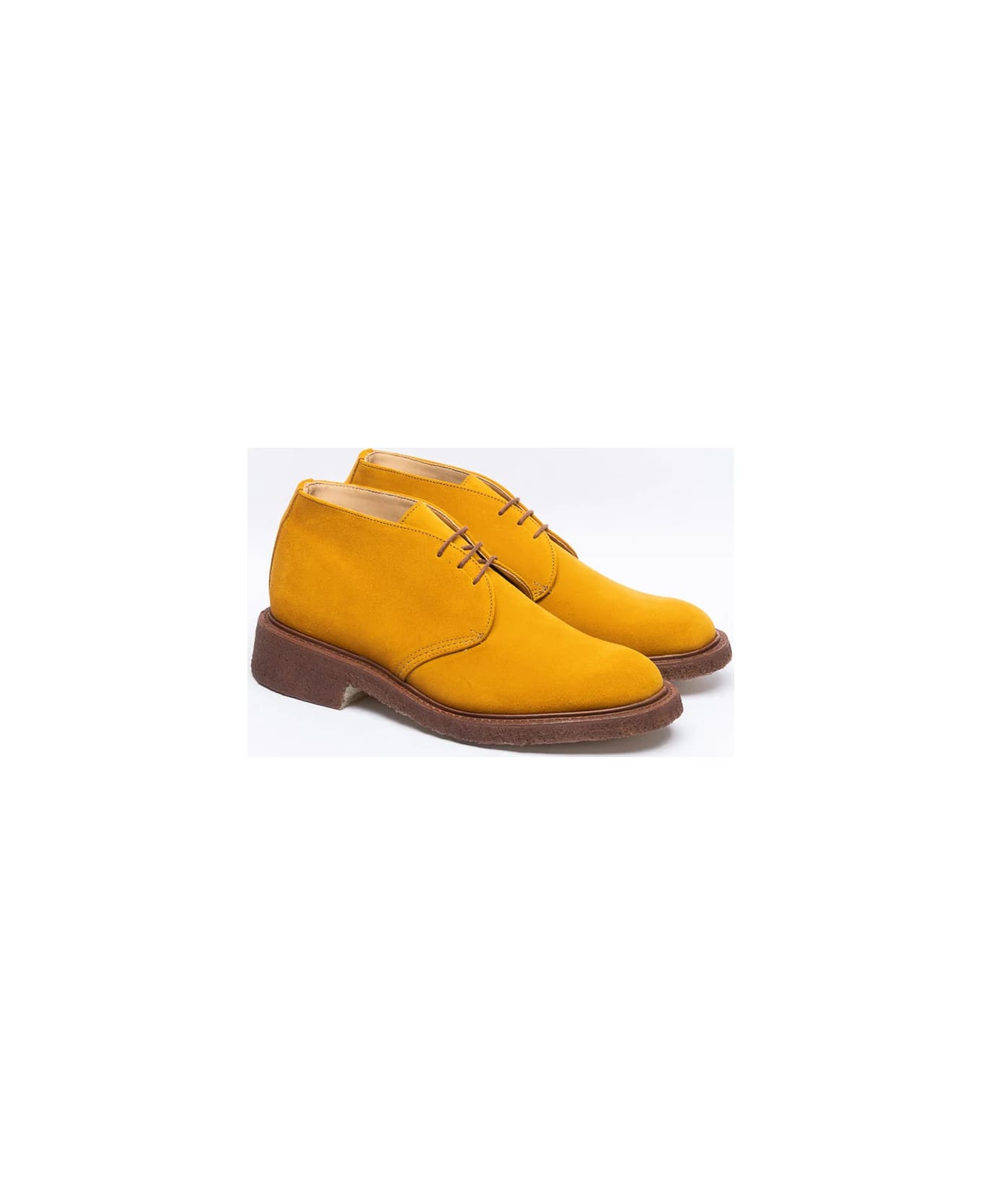 Tricker's Winston Suede Ankle Boot Curry Suede Crepe Sole - CURRY