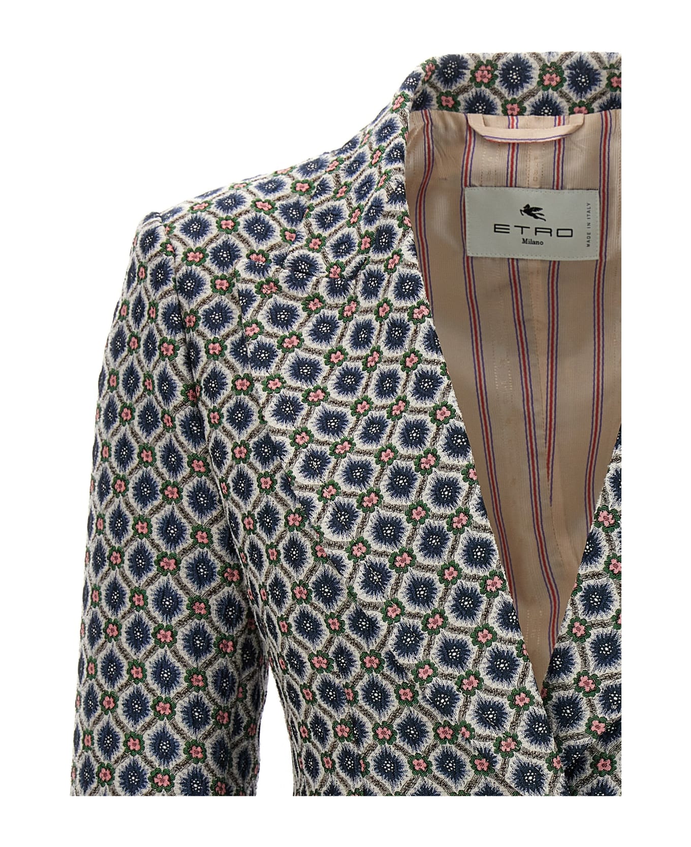 Etro Floral Jacquard Blazer Jacket - Multicolour