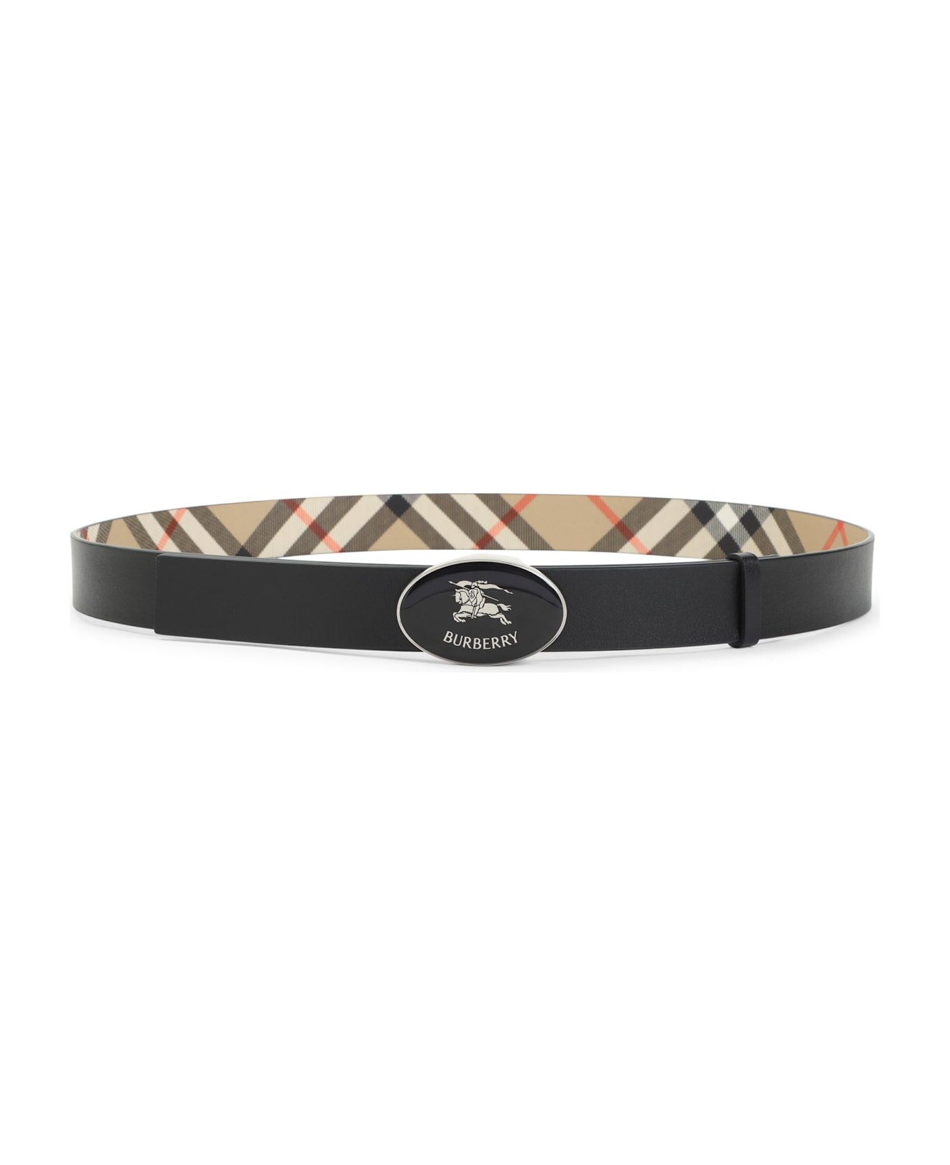 Burberry Oval Knight Belt - Sand Black