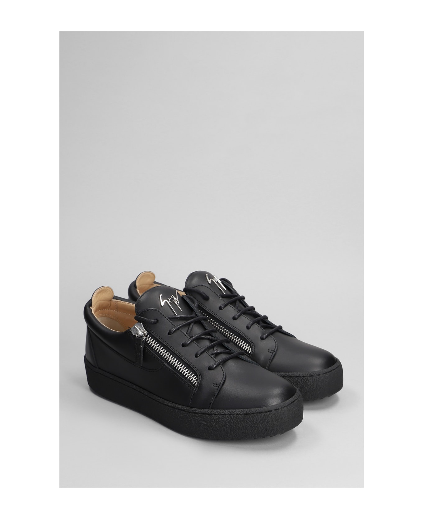 Giuseppe Zanotti Frankie Sneakers In Black Leather - black