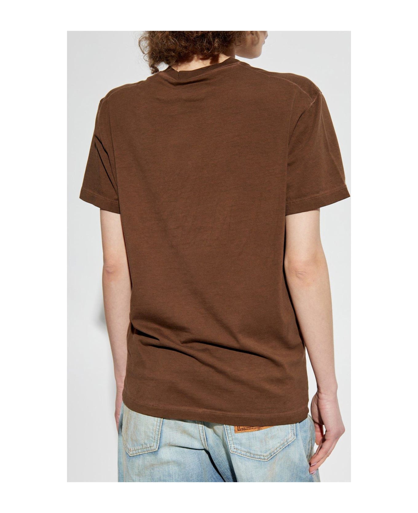 Dsquared2 Graphic Printed Crewneck T-shirt - Brown