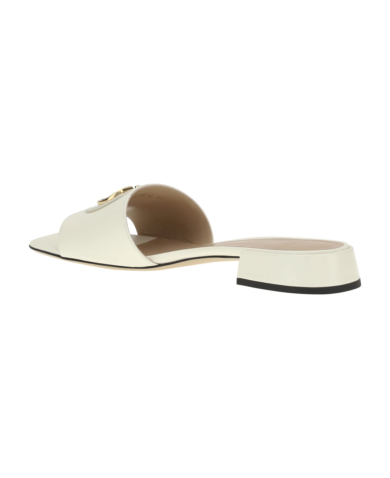 【VALENTINO GARAVANI】Vlogo レザー ケージサンダル WHITE 8cm VALENTINO GARAVANI】Vlogo レザー ケージサンダル WHITE 8cm 靴