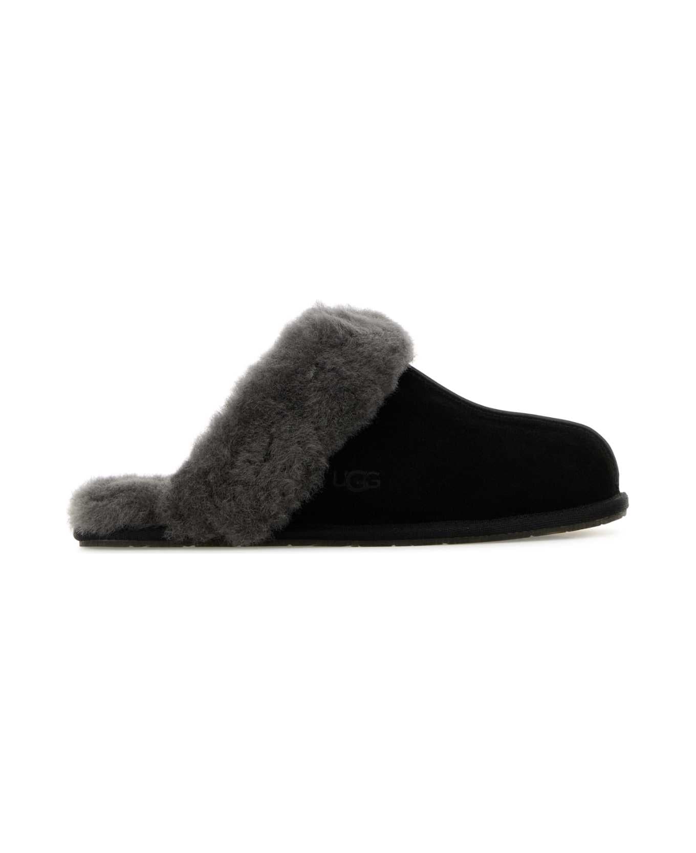 UGG Black Suede Scuffette Ii Slippers - BLACKGREY