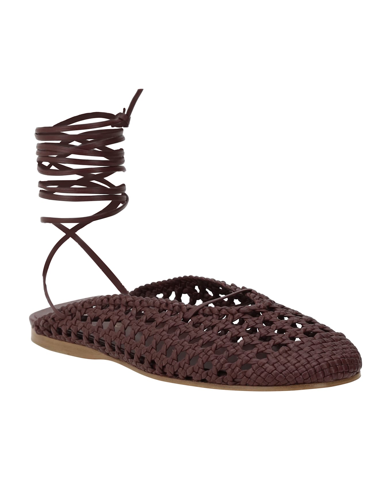 Forte_Forte Leather Net-effect Mules