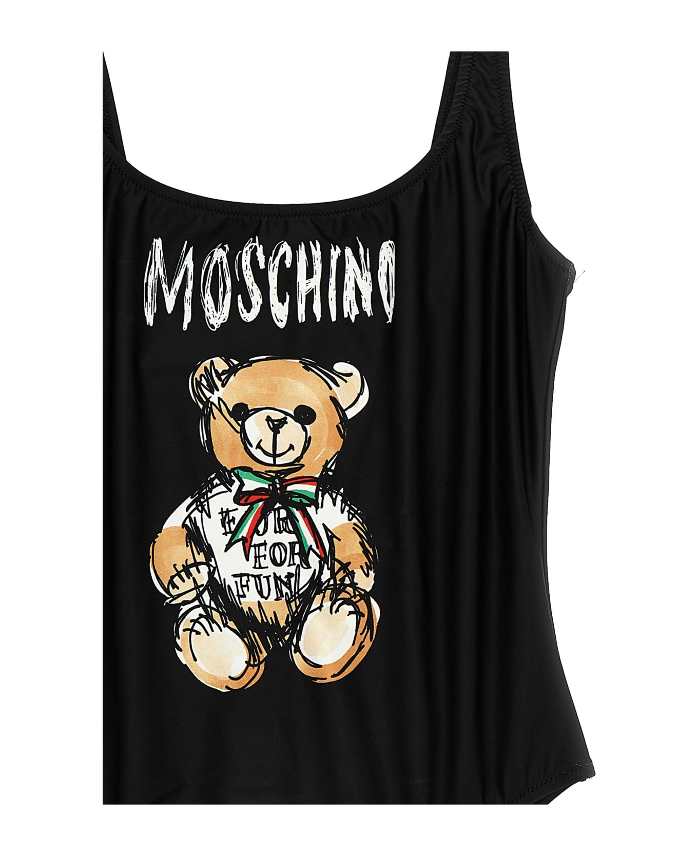 Moschino 'teddy Bear' One-piece Swimsuit - Black  