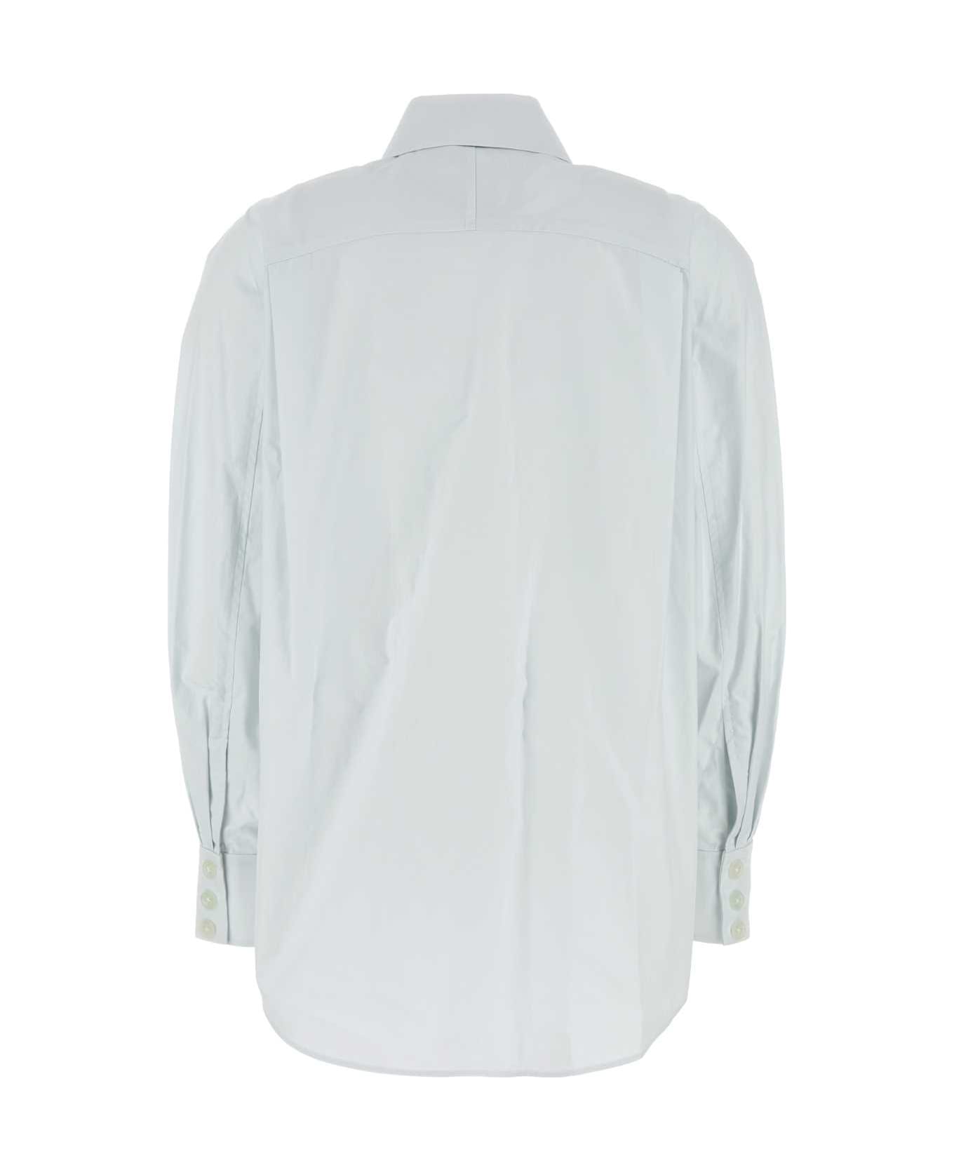 Zimmermann Pastel Light-blue Poplin Illustration Shirt - MINT