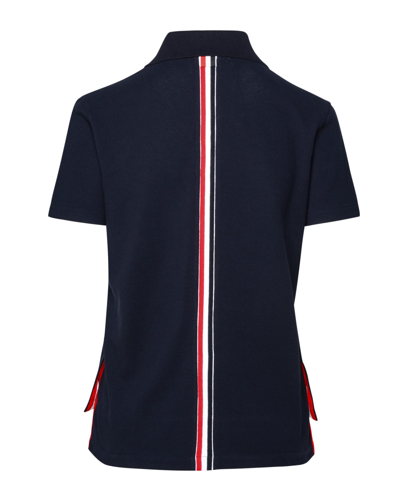 Thom Browne Navy Cotton Polo Shirt - Navy