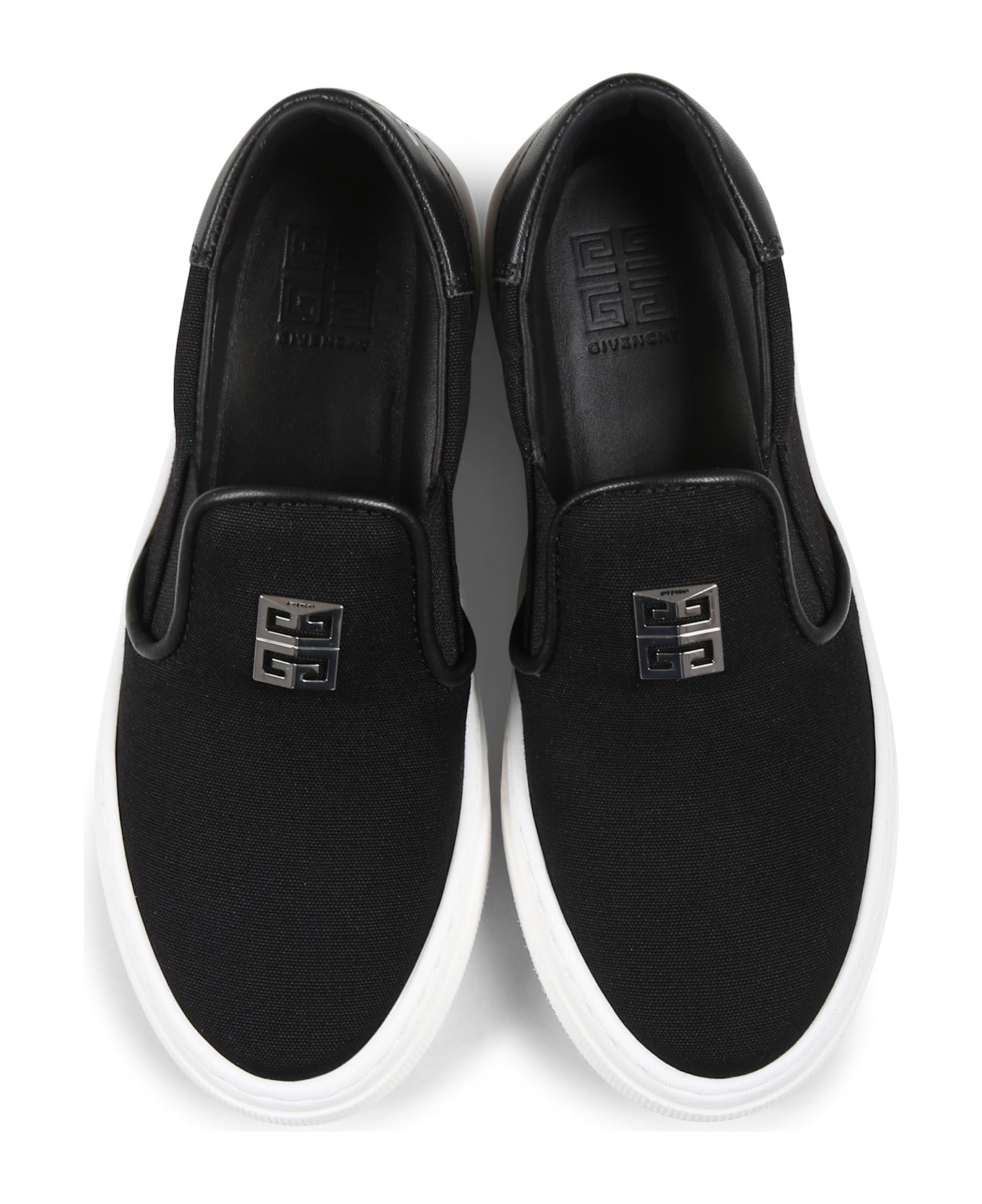 Givenchy Black Sneakers For Kids With 4g Motif - Black