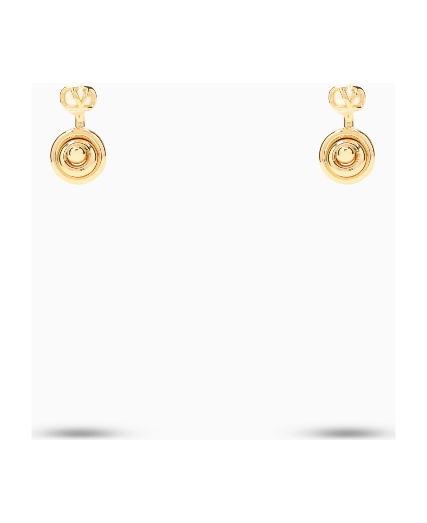 Valentino Garavani Gold\/coloured Pearl Drop Earrings - Oro 18/cream