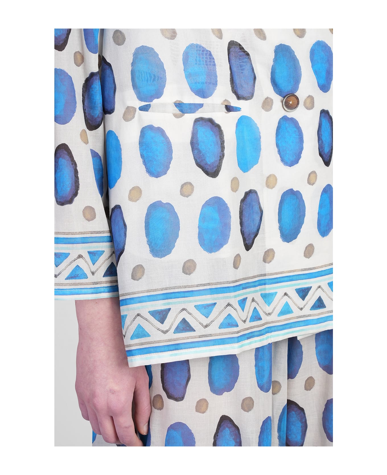 Holy Caftan Jam Shirt In Grey Cotton - grey