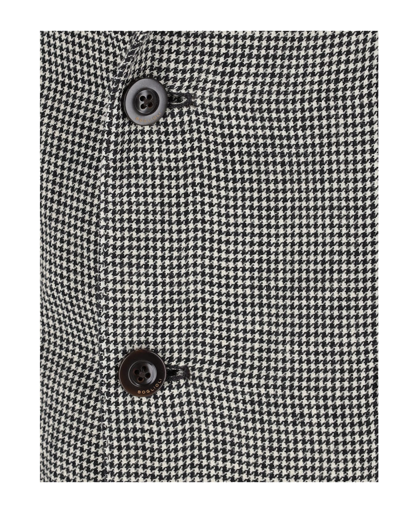 Boglioli Double-breasted Houndstooth Blazer - Black  