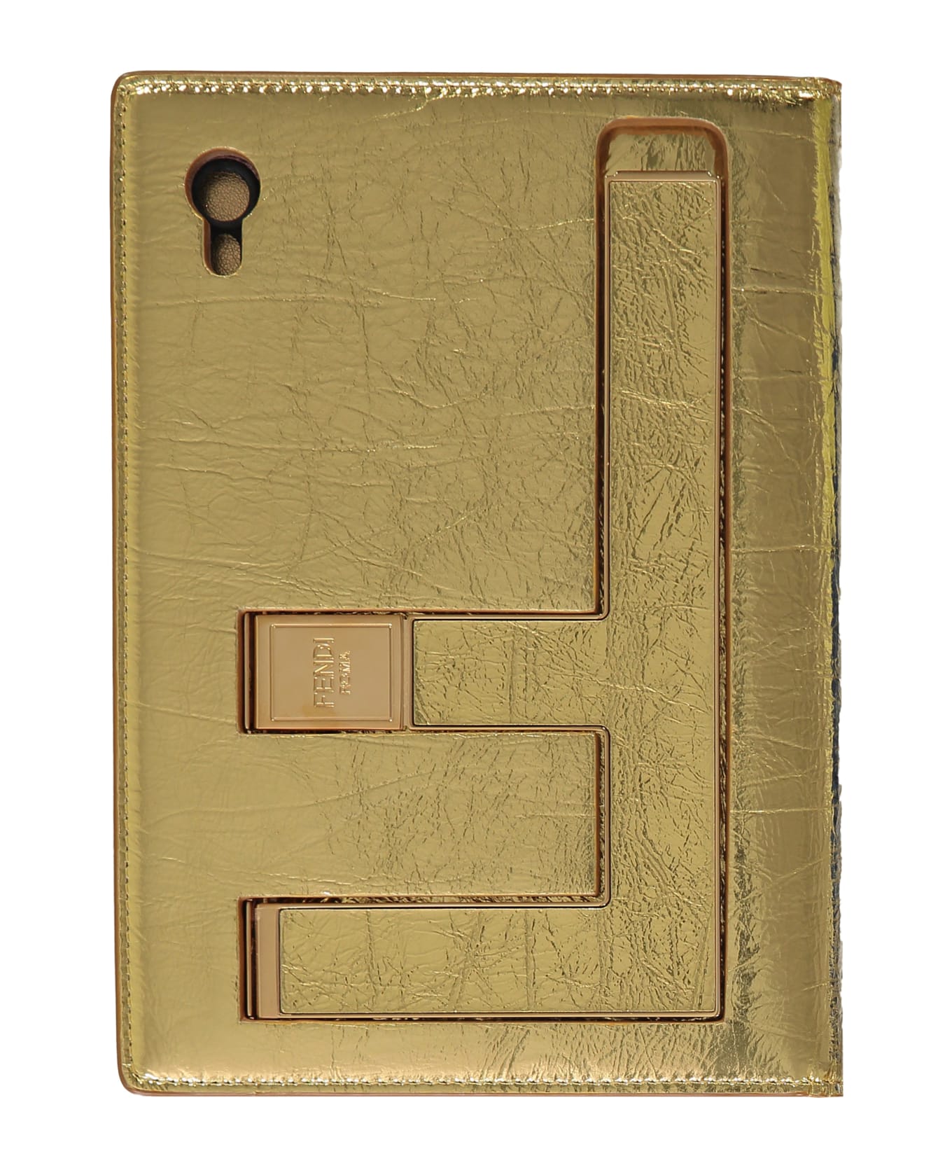 Fendi Logo Detail Ipad Mini Case - Gold