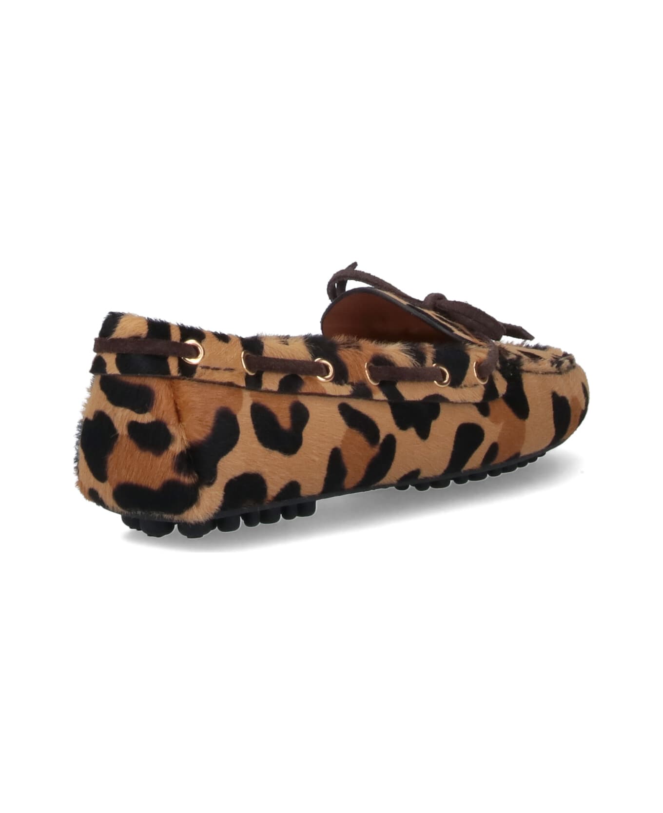 Car Shoe Pony Hair Loafers - Brown
