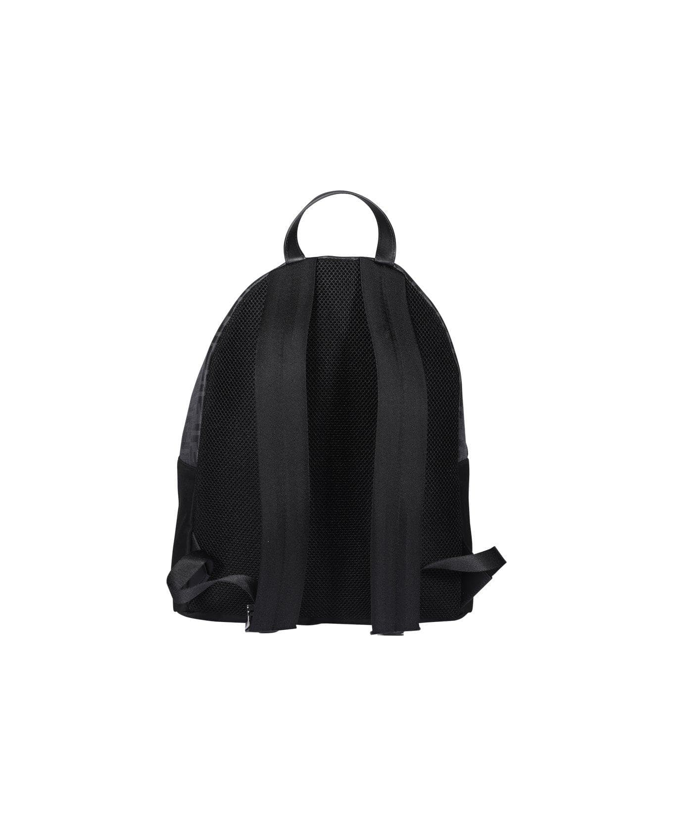 Fendi Ff Motif Large Backpack - BLACK
