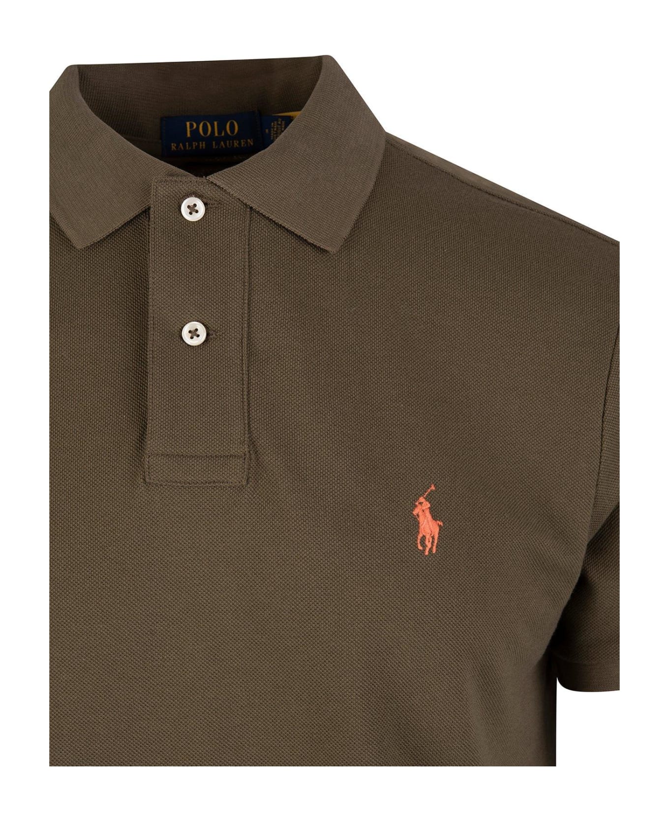 Ralph Lauren Pony Embroidered Short-sleeved Polo Shirt - Canopy Olive